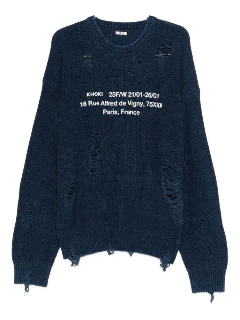 distressed sweater by KHOKI