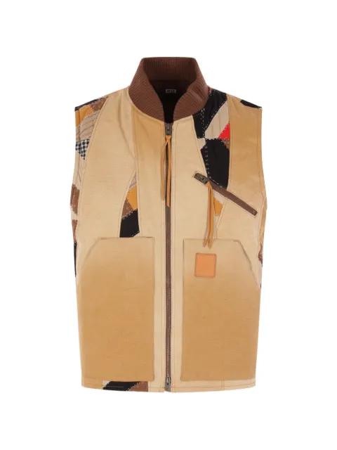patchwork panelled jacket by KHOKI