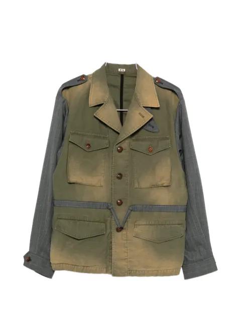 pinstripe panelled jacket by KHOKI