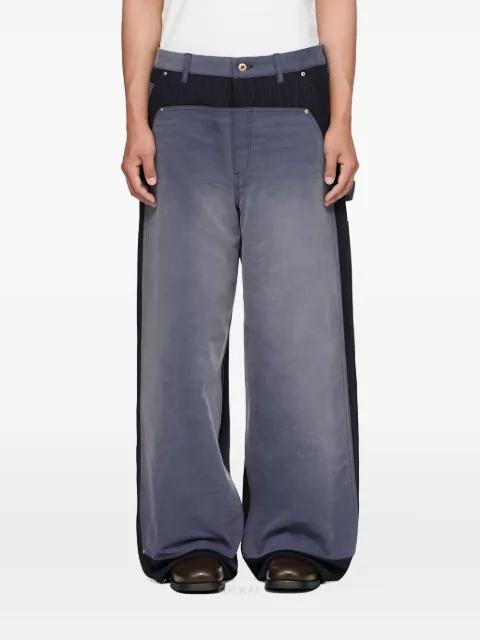 pinstripe panelled trousers by KHOKI