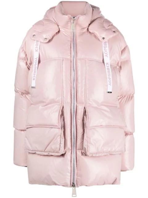 Iconic rear logo-print padded jacket by KHRISJOY