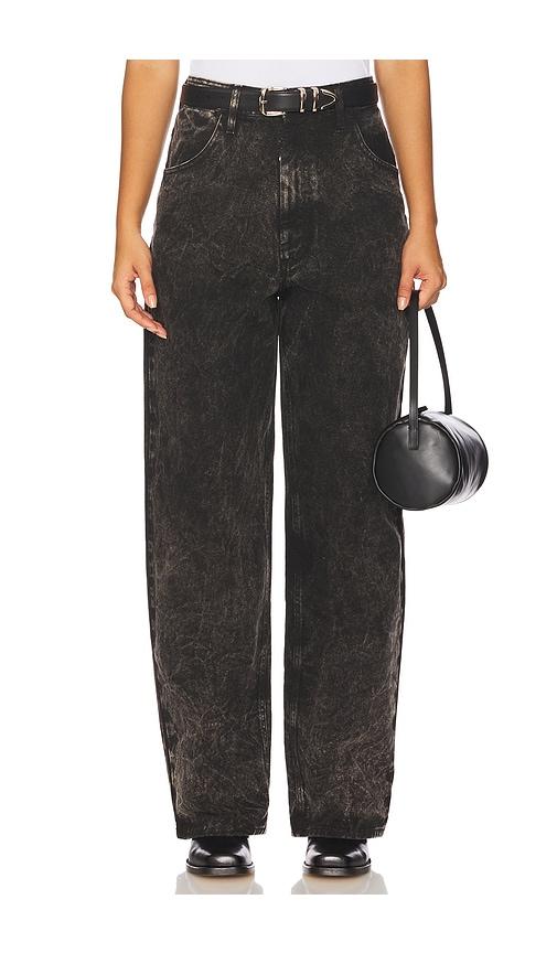 Khrisjoy Elio Dyed Wide Leg Jeans in Black by KHRISJOY