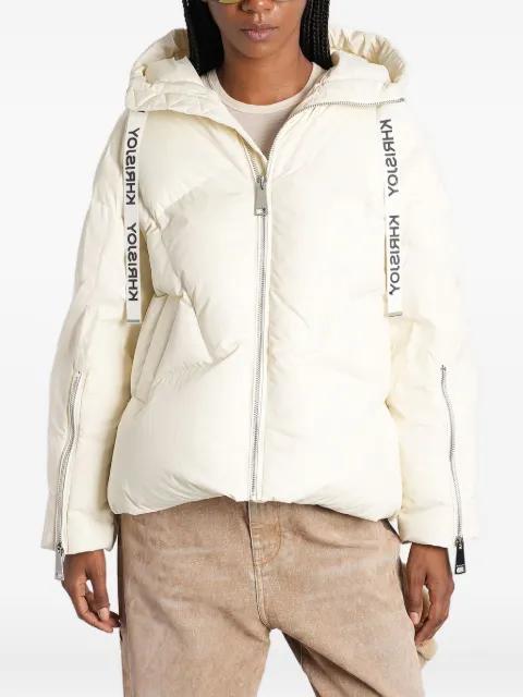 hoodied quilted puffer jacket by KHRISJOY