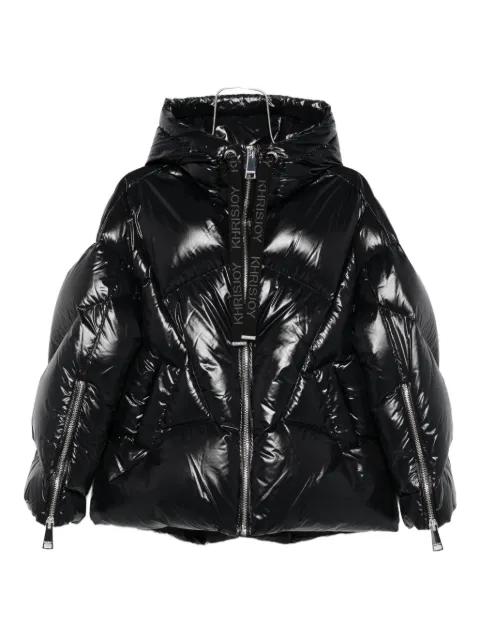 hoodied-quilted puffer jacket by KHRISJOY