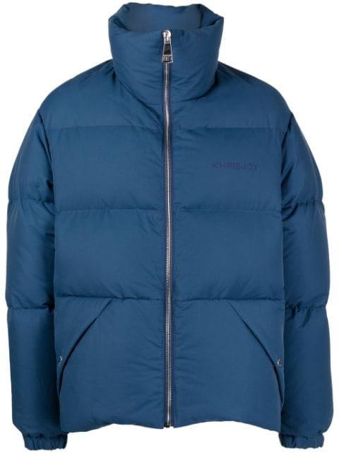 logo-print padded jacket by KHRISJOY