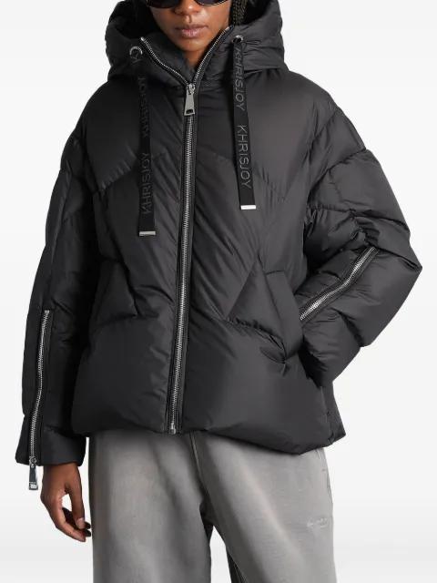 quilted attached-hood puffer jacket by KHRISJOY