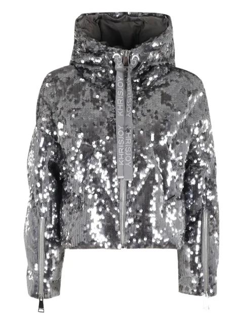 sequin-embellished puffer jacket by KHRISJOY
