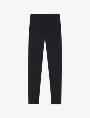 High-rise ribbed stretch-woven leggings by KHY