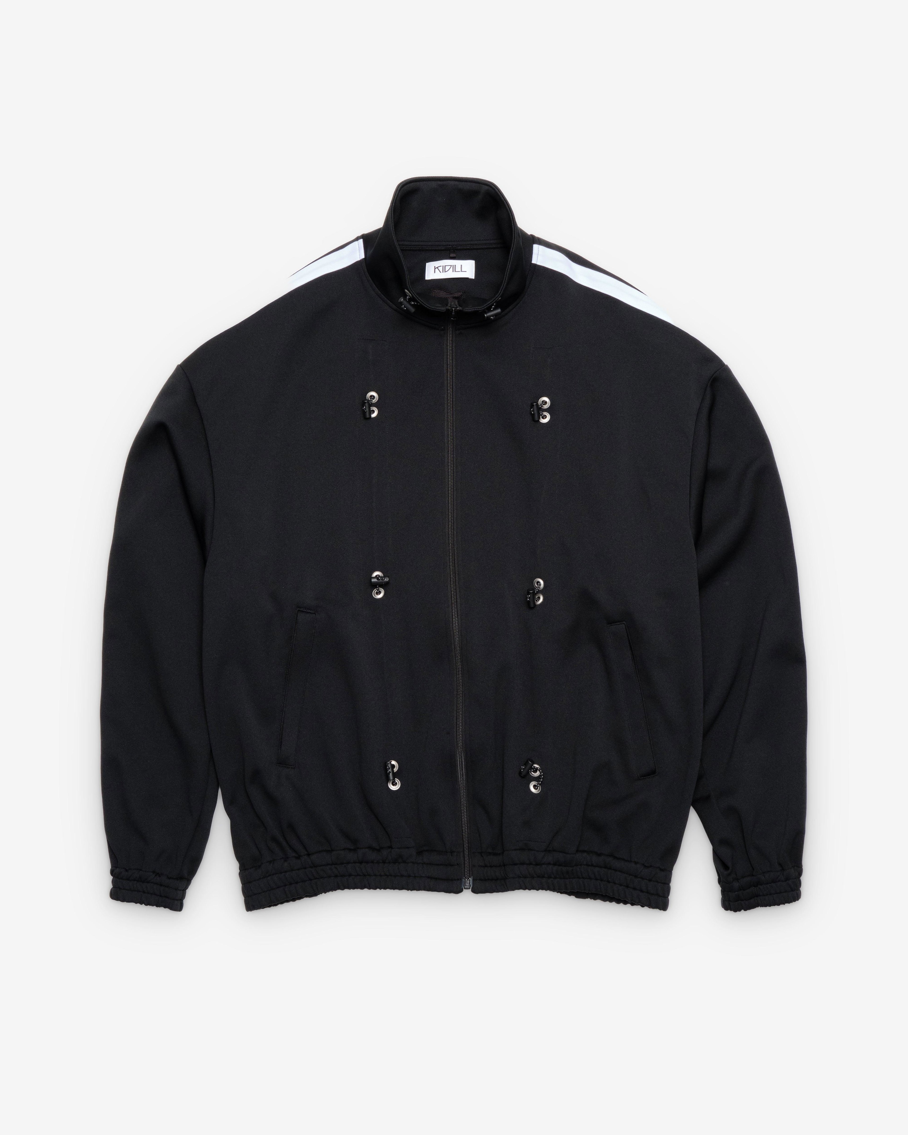 Kidill - Men's Draw Cord Track Top - (Black) by KIDILL