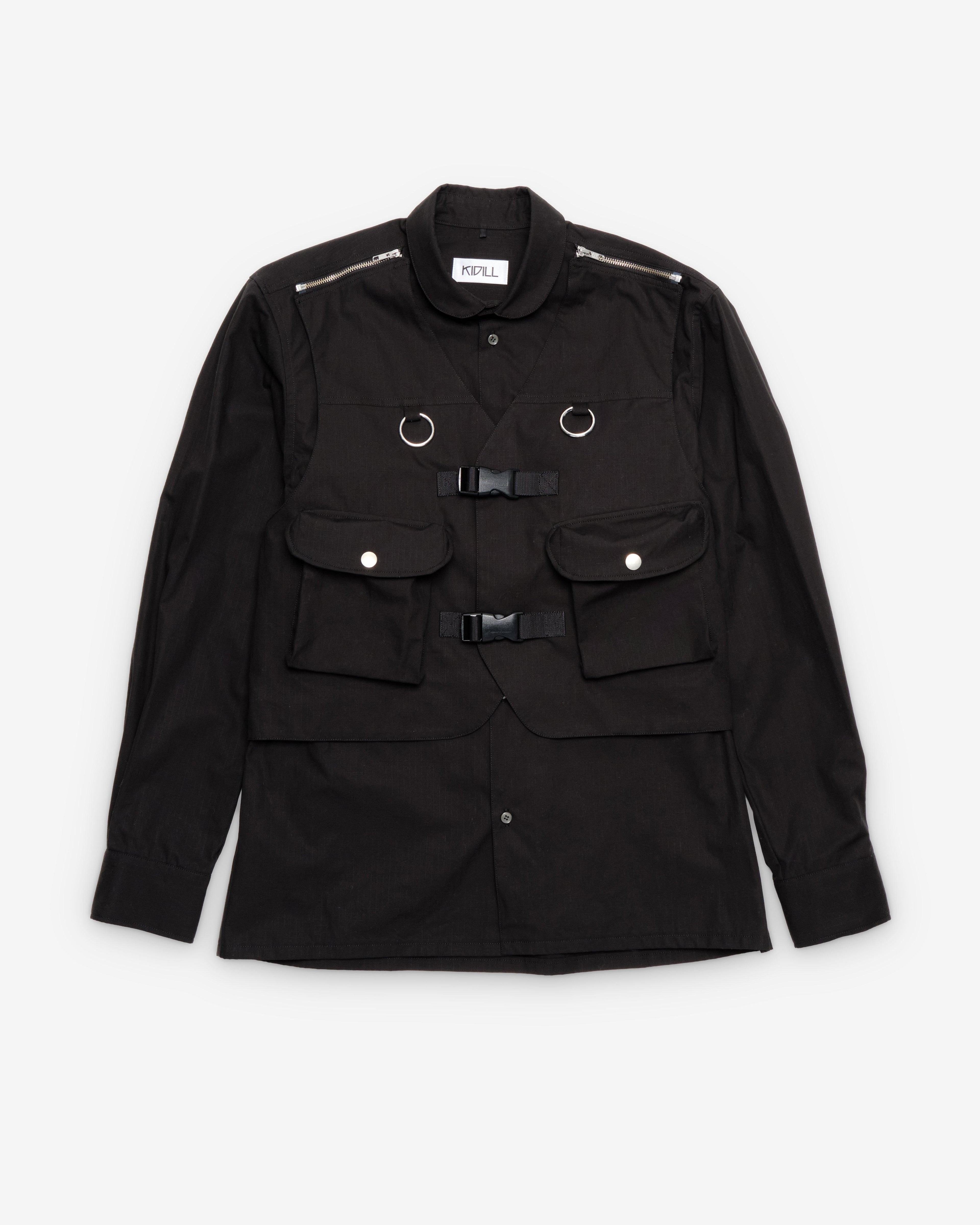 Kidill - Men's Utility Fieldvest Shirt - (Black) by KIDILL