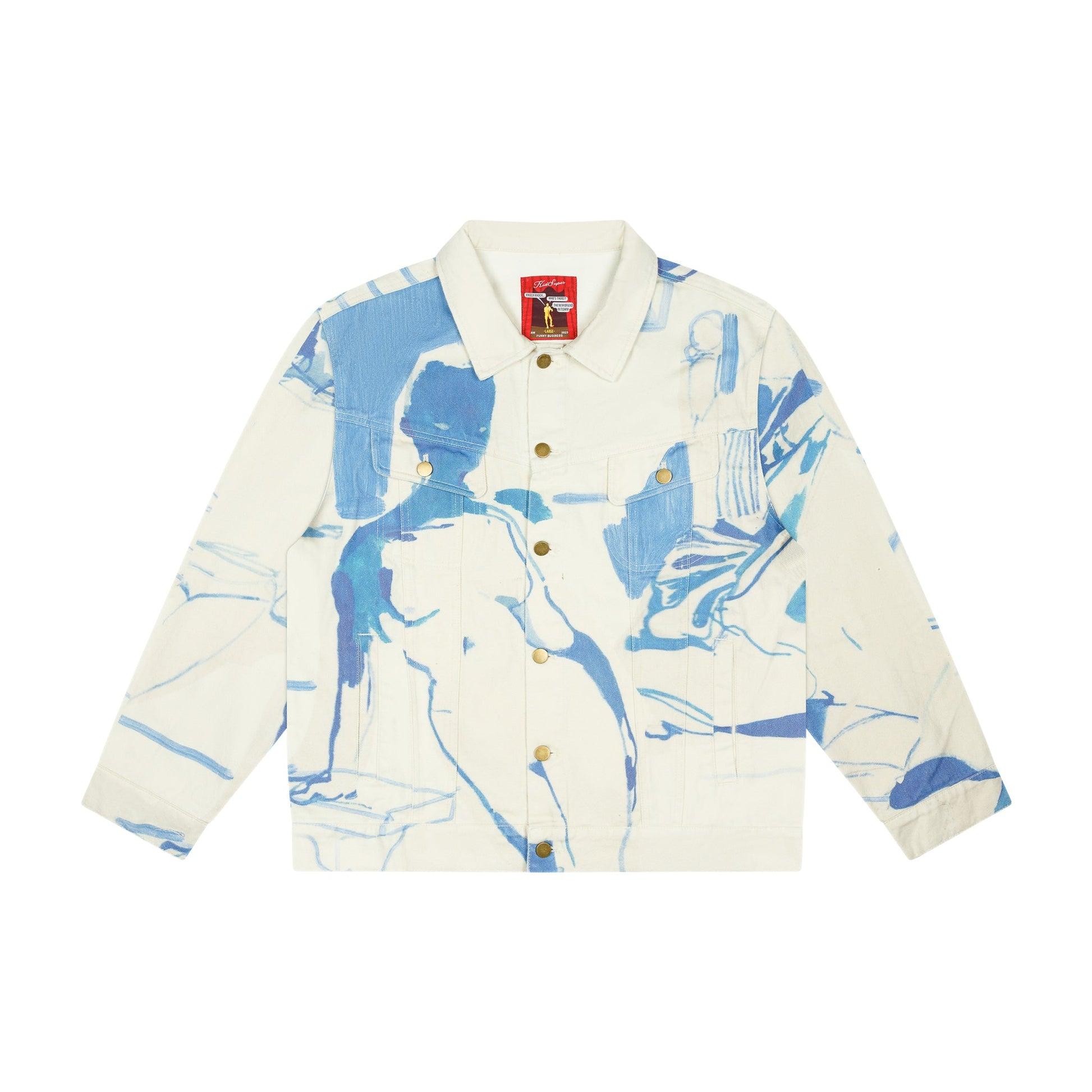 1989 BEDROOM PAINTING DENIM JACKET [CREAM] by KIDSUPER STUDIOS