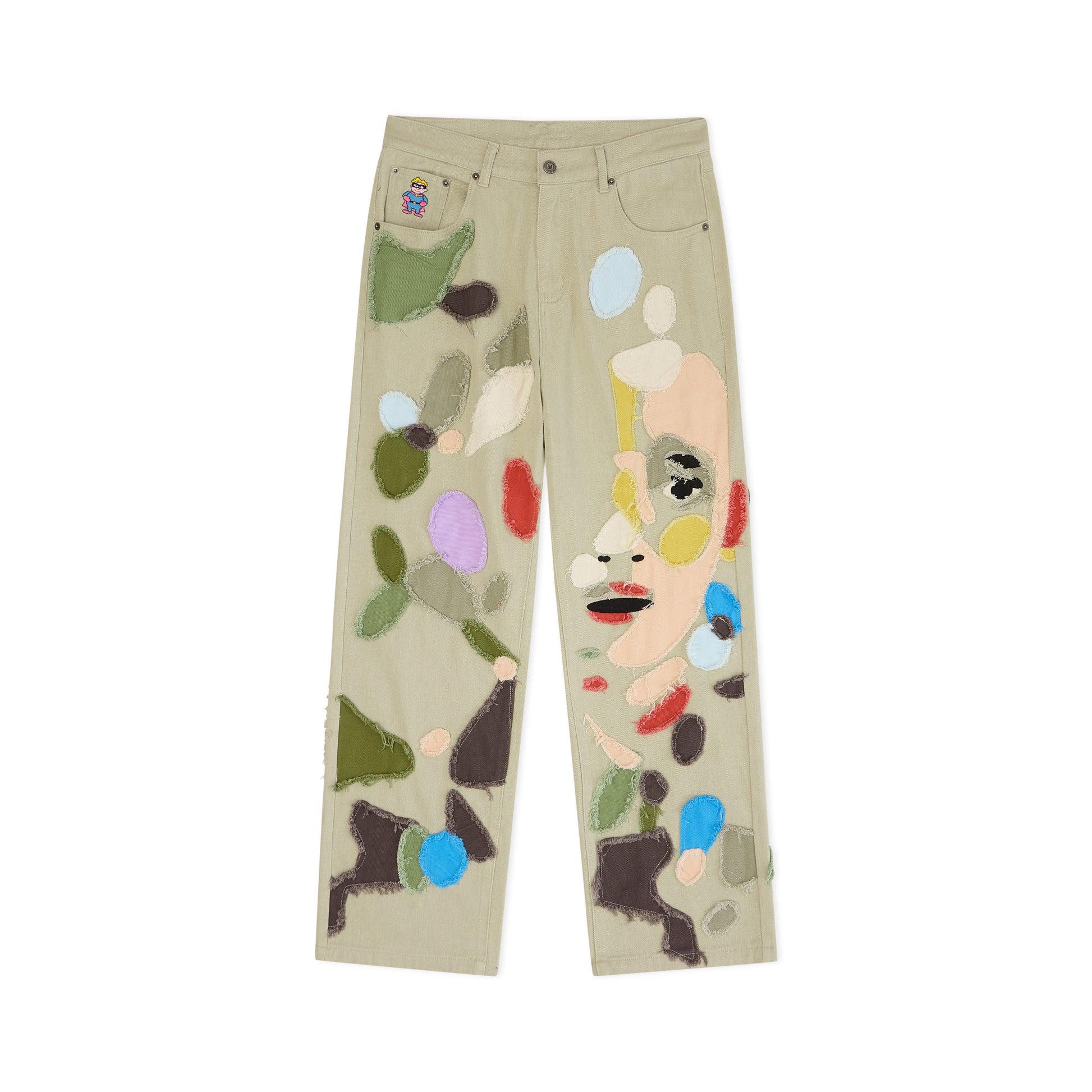 Allover Patchwork Face Pants [Multi] by KIDSUPER STUDIOS