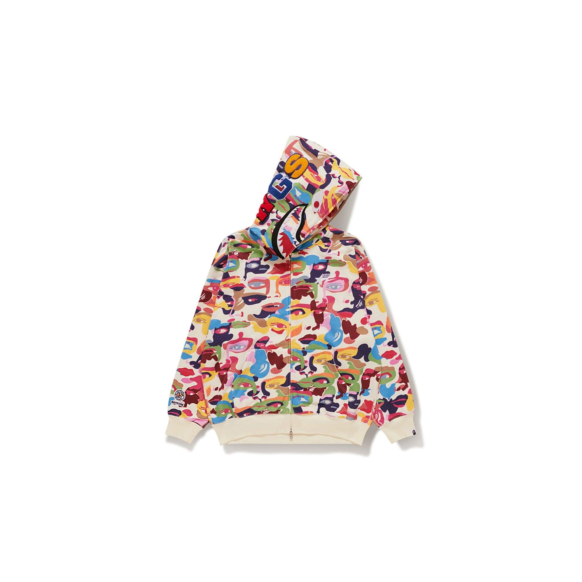 BAPE X KIDSUPER CAMO SHARK FULL ZIP HOODIE [MULTI] by KIDSUPER STUDIOS