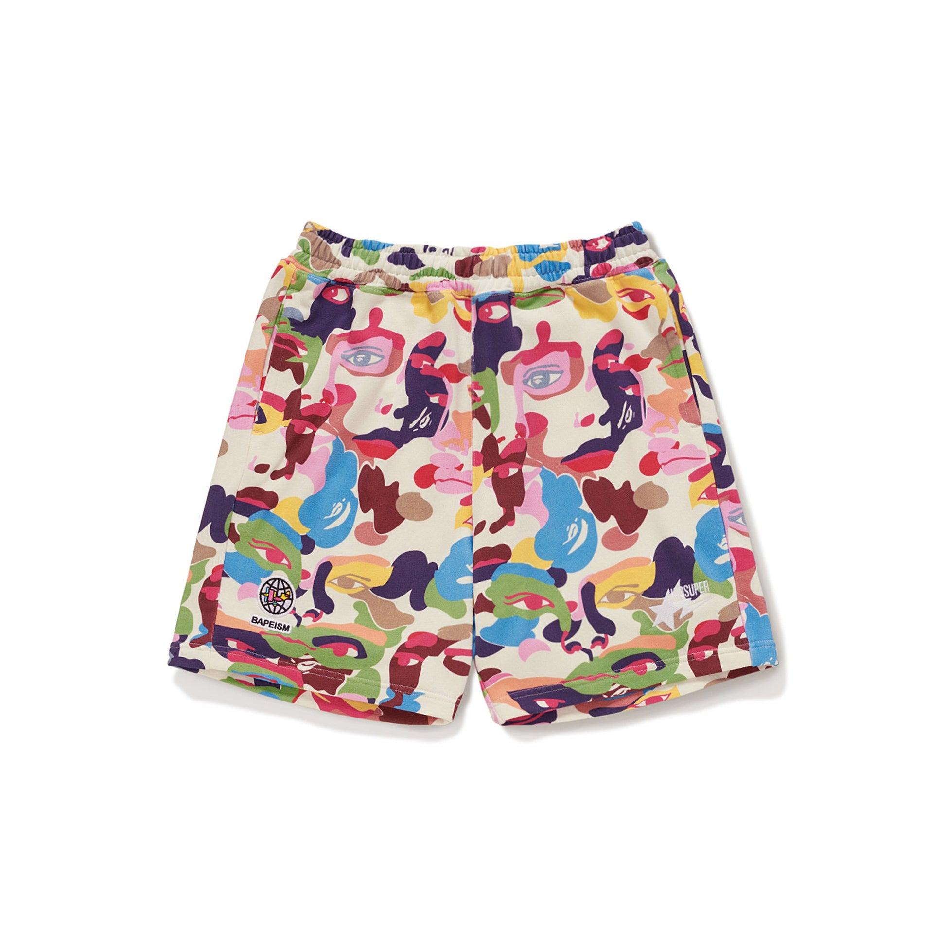 BAPE X KIDSUPER CAMO SWEAT SHORTS [MULTI] by KIDSUPER STUDIOS