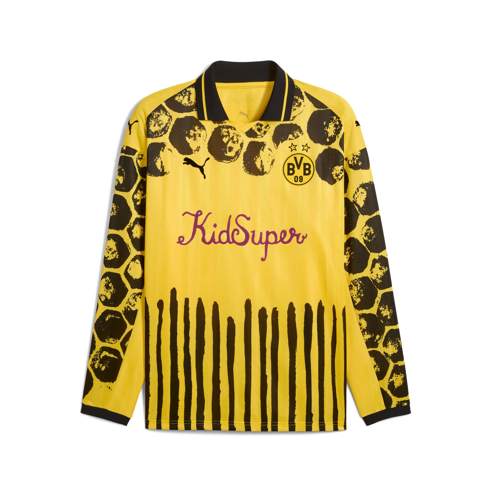 BVB Dortmund LS RETRO SHIRT [Faster Yellow/PUMA Black] by KIDSUPER STUDIOS