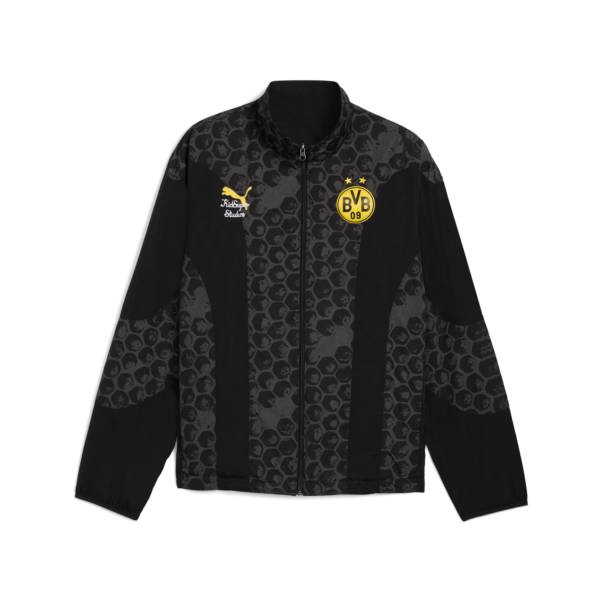 BVB Dortmund REVERSIBLE JACKET [PUMA Black/Faster Yellow] by KIDSUPER STUDIOS
