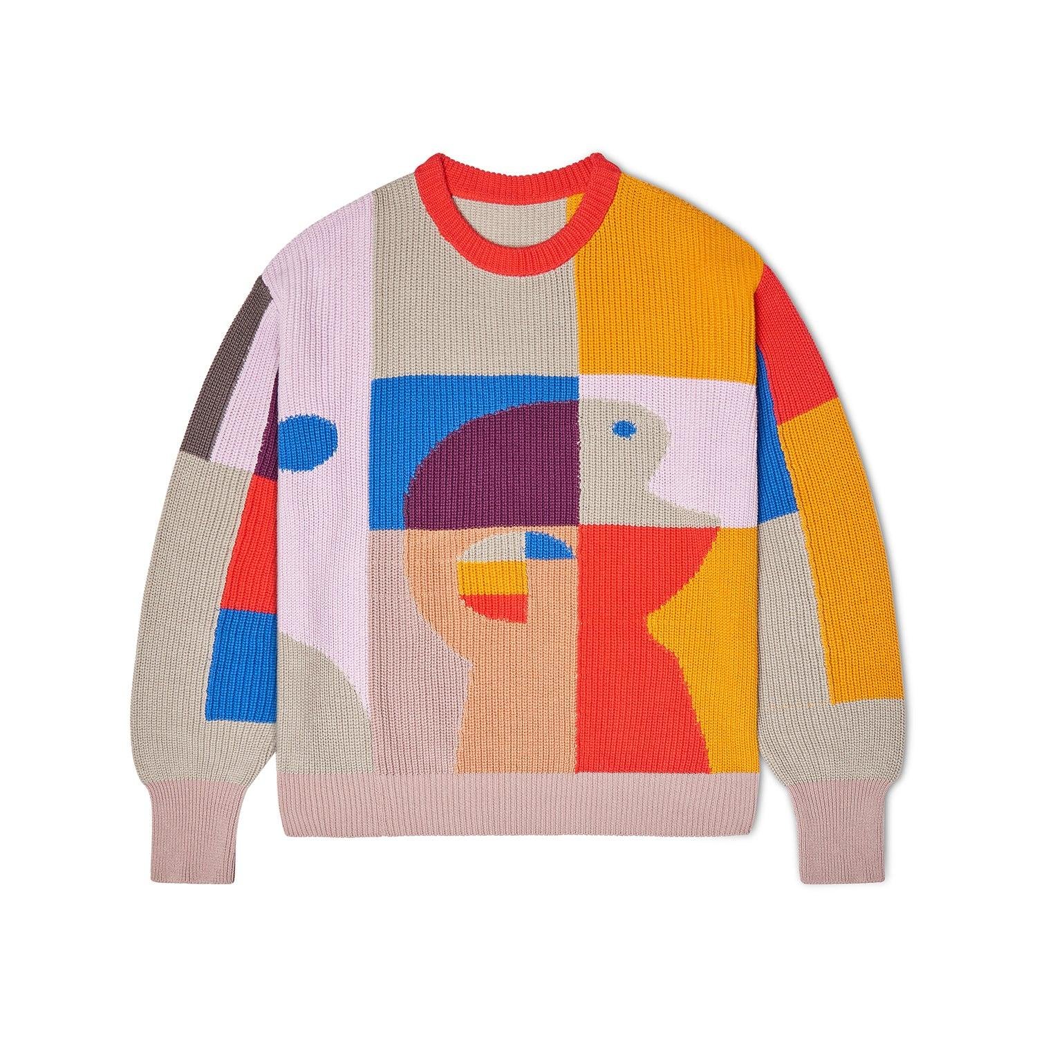 Bauhaus Paint Palette Sweater [Multi] by KIDSUPER STUDIOS