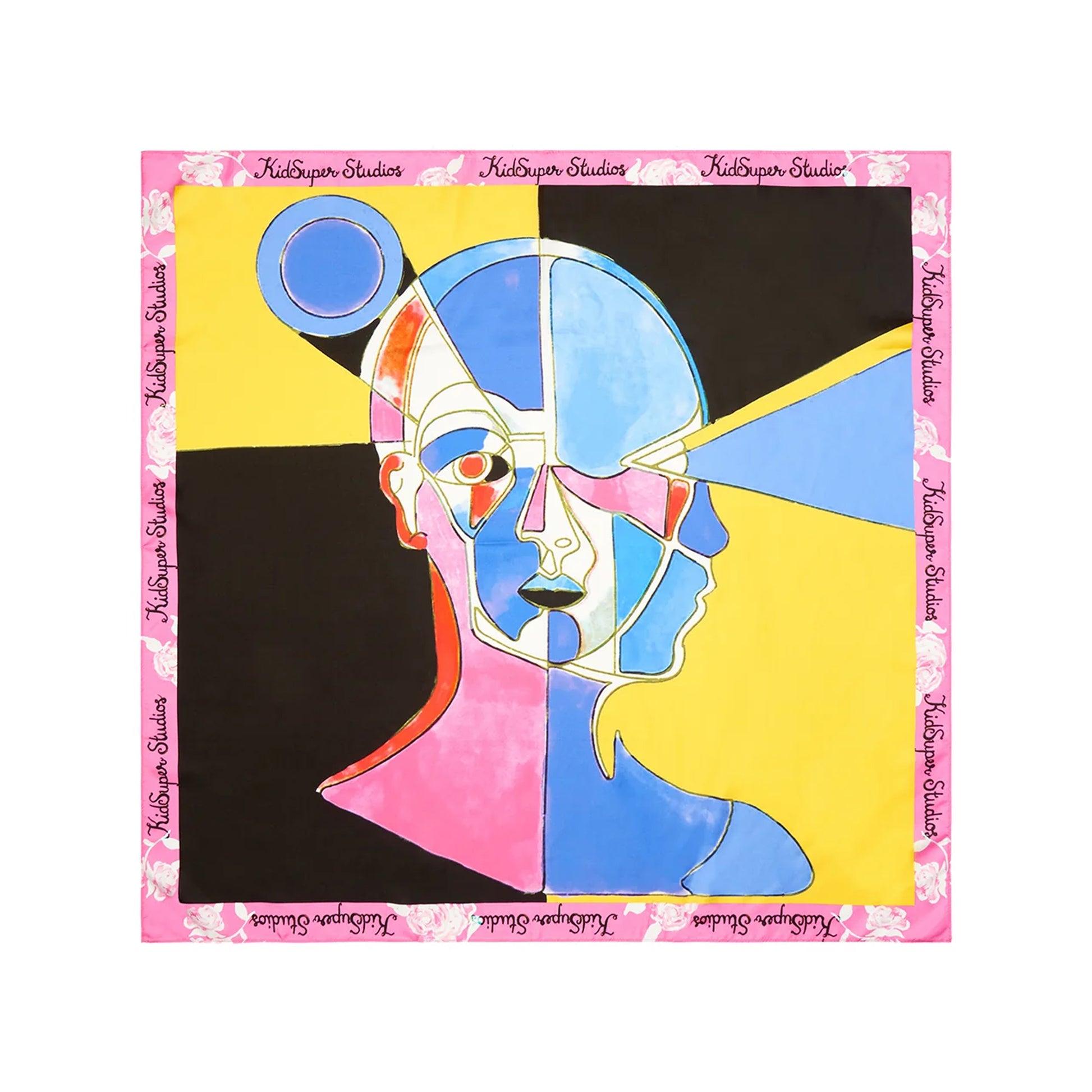 Bauhaus Printed Silk Scarf [Multi] by KIDSUPER STUDIOS