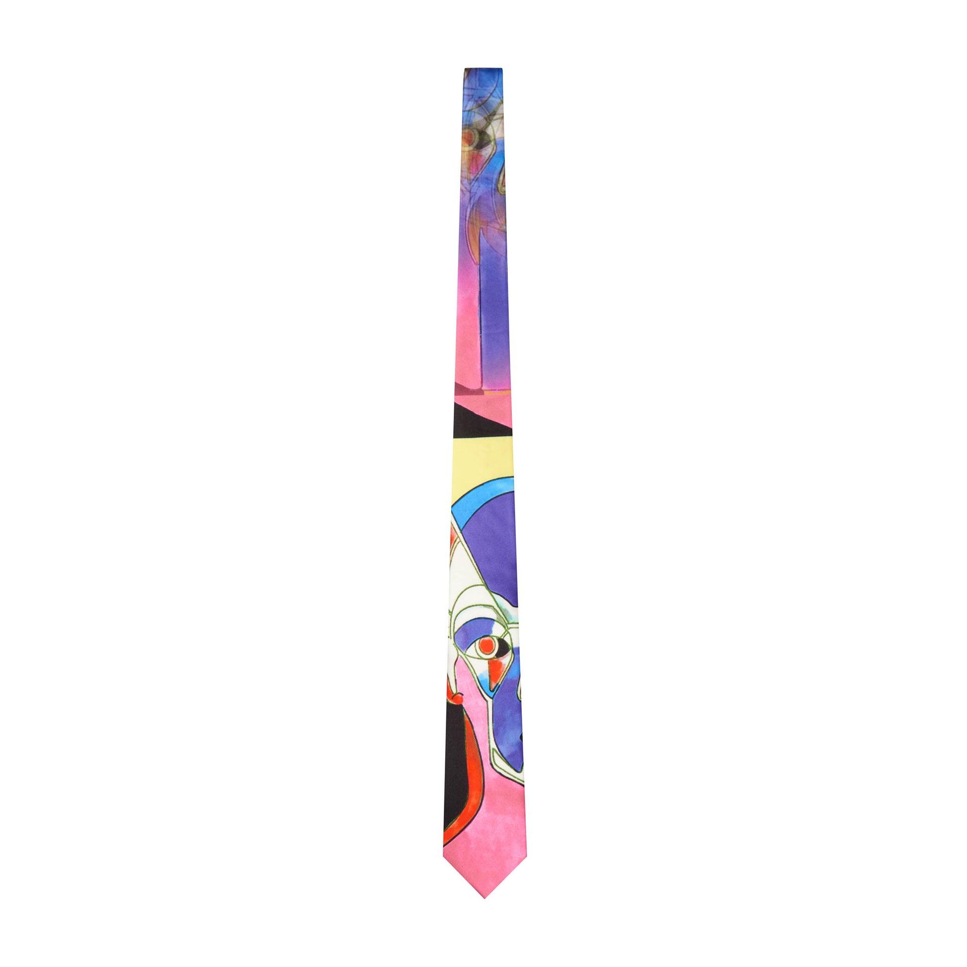 Bauhaus Printed Silk Tie [Multi] by KIDSUPER STUDIOS