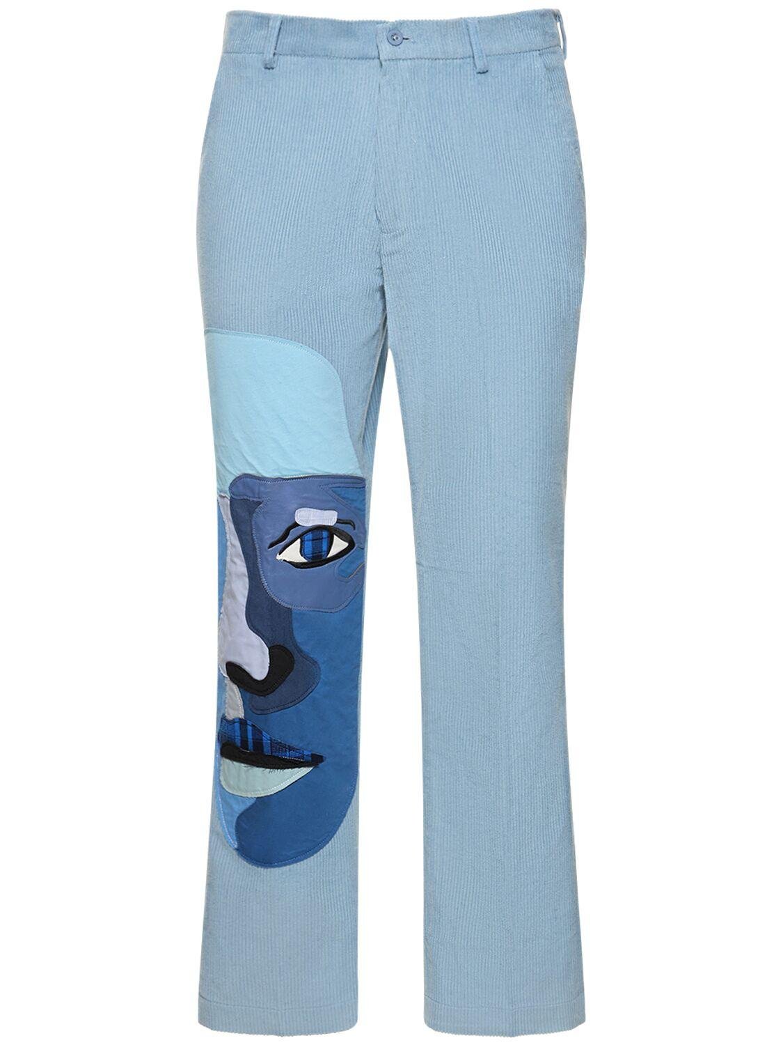 Blue Face Corduroy Suit Pants by KIDSUPER STUDIOS