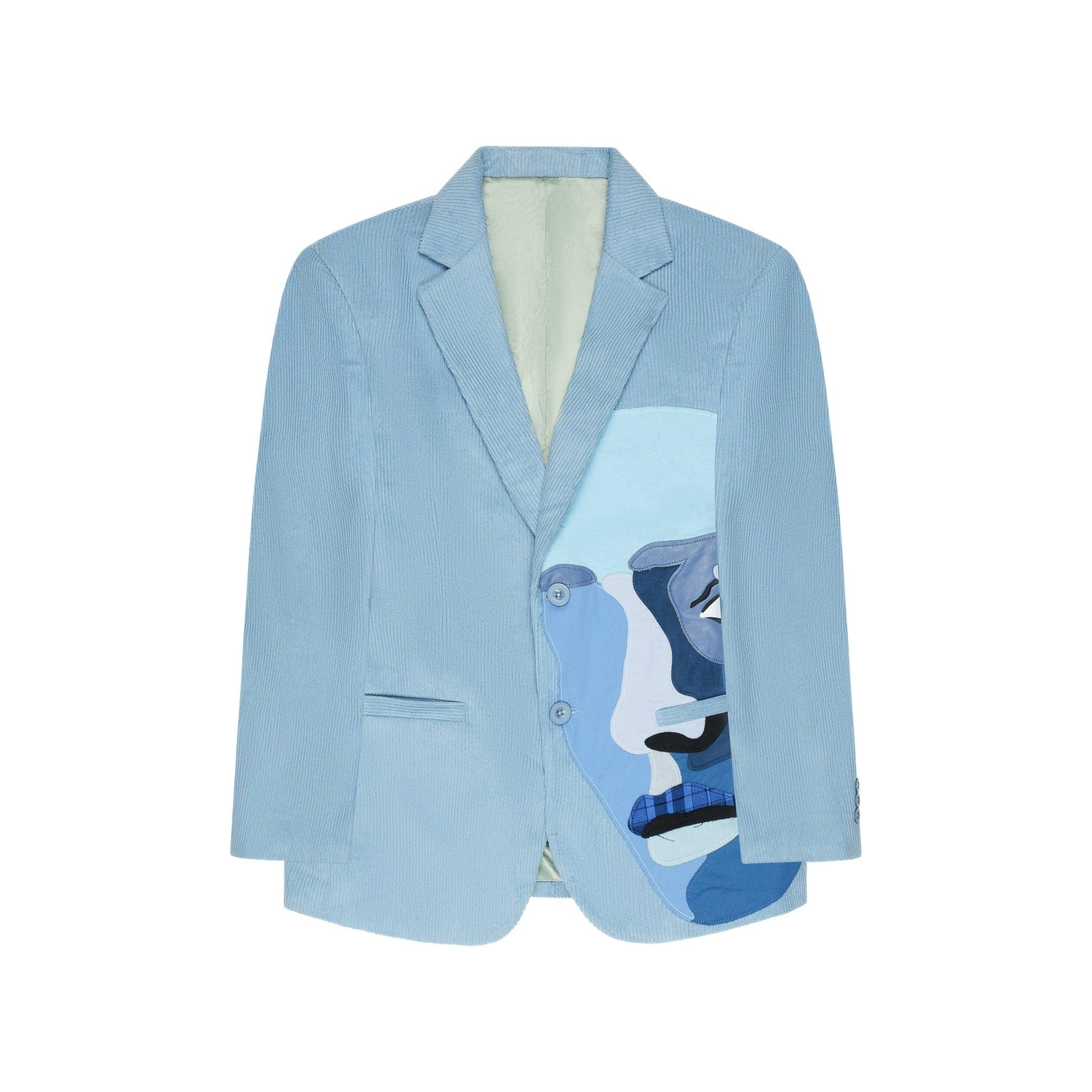 Blue face Corduroy Suit Jacket [Blue] by KIDSUPER STUDIOS