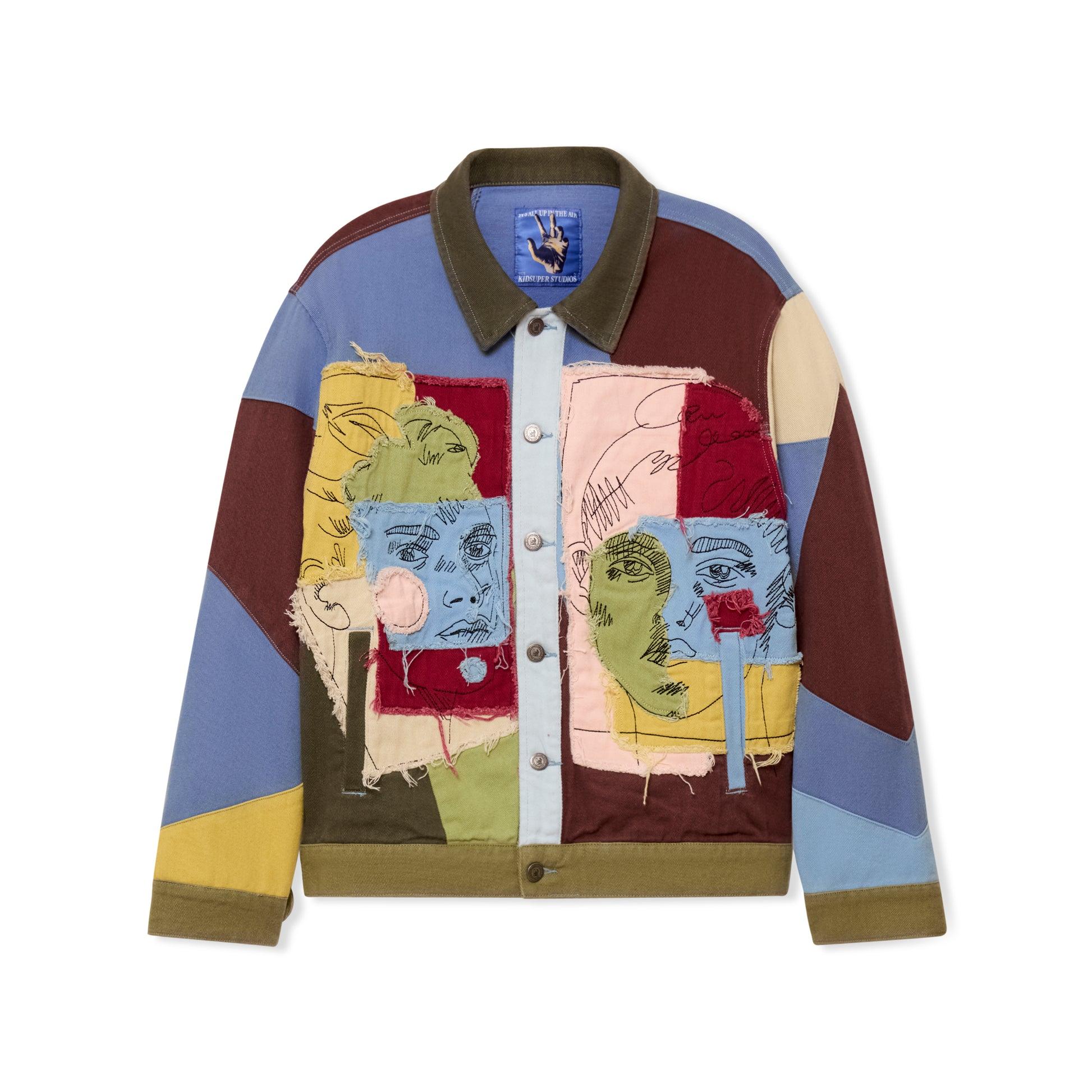 Boy & Girl Doodles Patchwork Jacket [Multi] by KIDSUPER STUDIOS