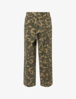 Camo-Print Striaght-Leg Denim Jeans by KIDSUPER STUDIOS