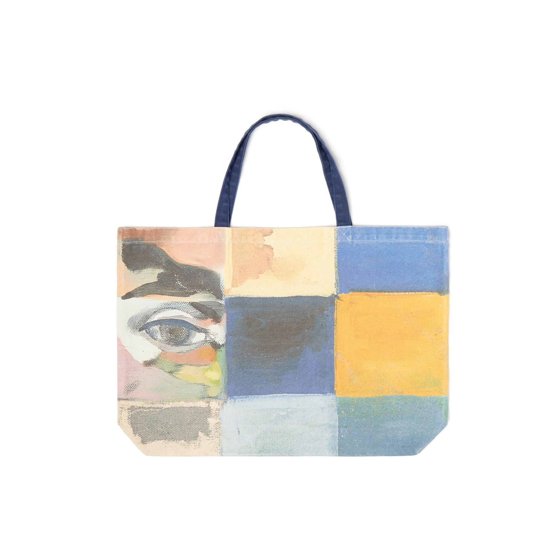 Checkered Painted Printed Tote [Multi] by KIDSUPER STUDIOS