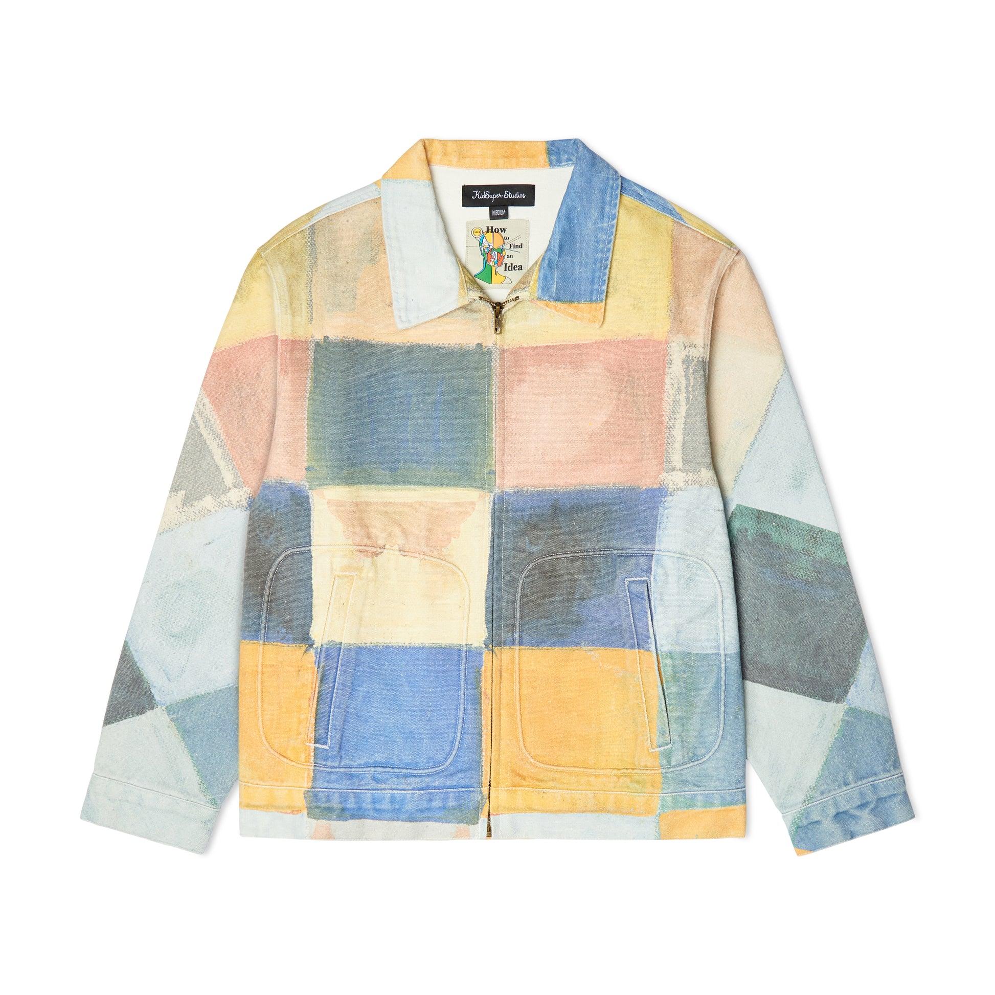 Checkered Painted Printed Work Coat [Multi] by KIDSUPER STUDIOS