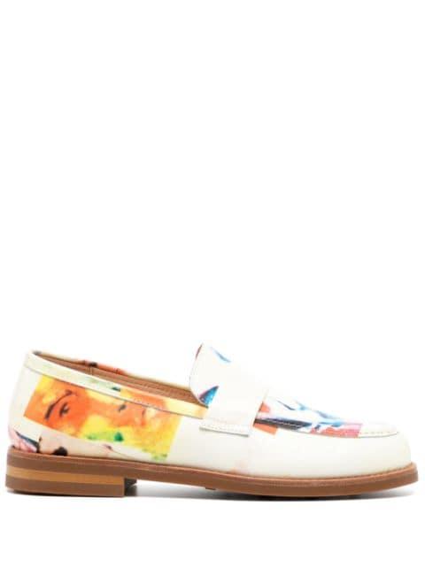 Collage Faces-print loafers by KIDSUPER STUDIOS