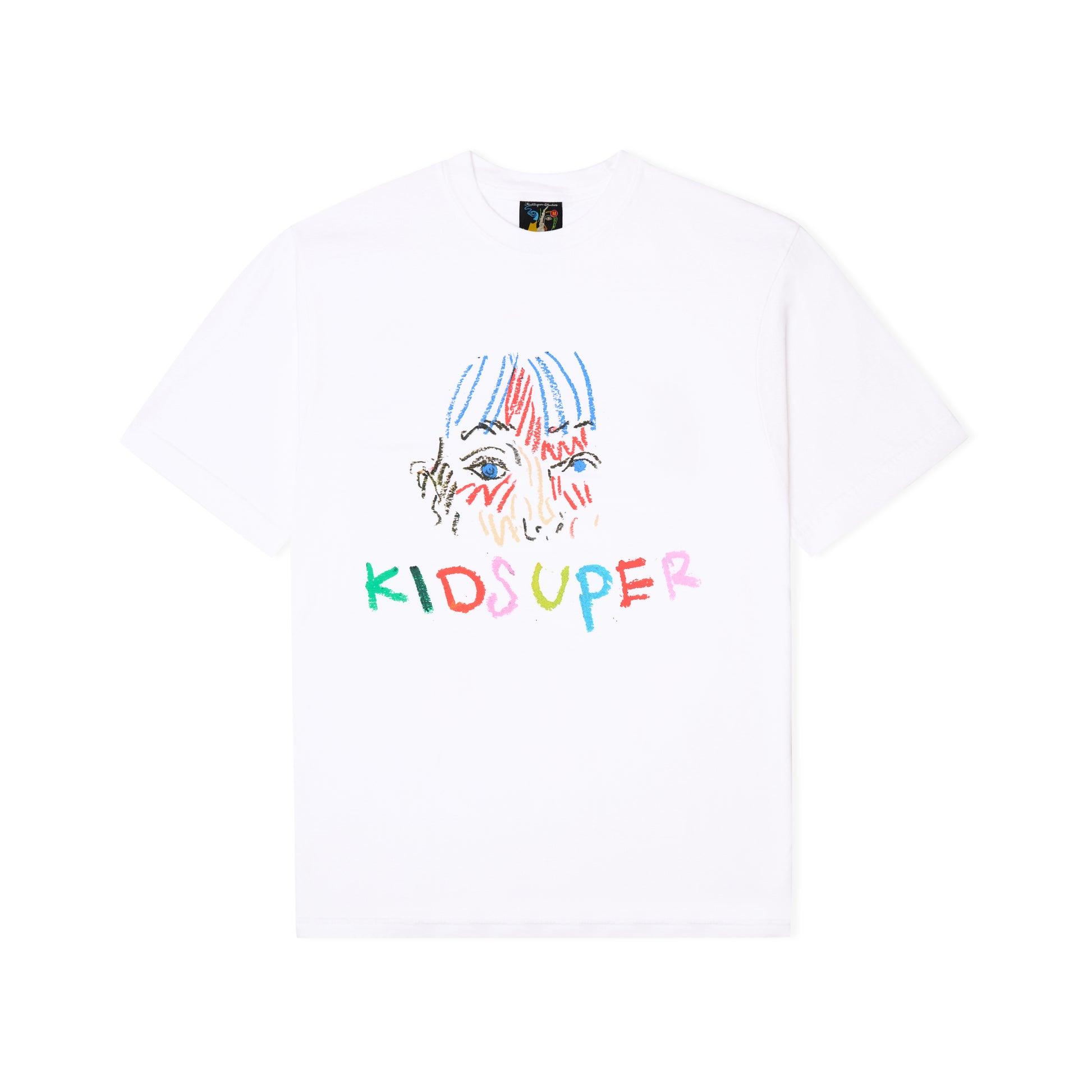 Crayon Face Tee [White] by KIDSUPER STUDIOS