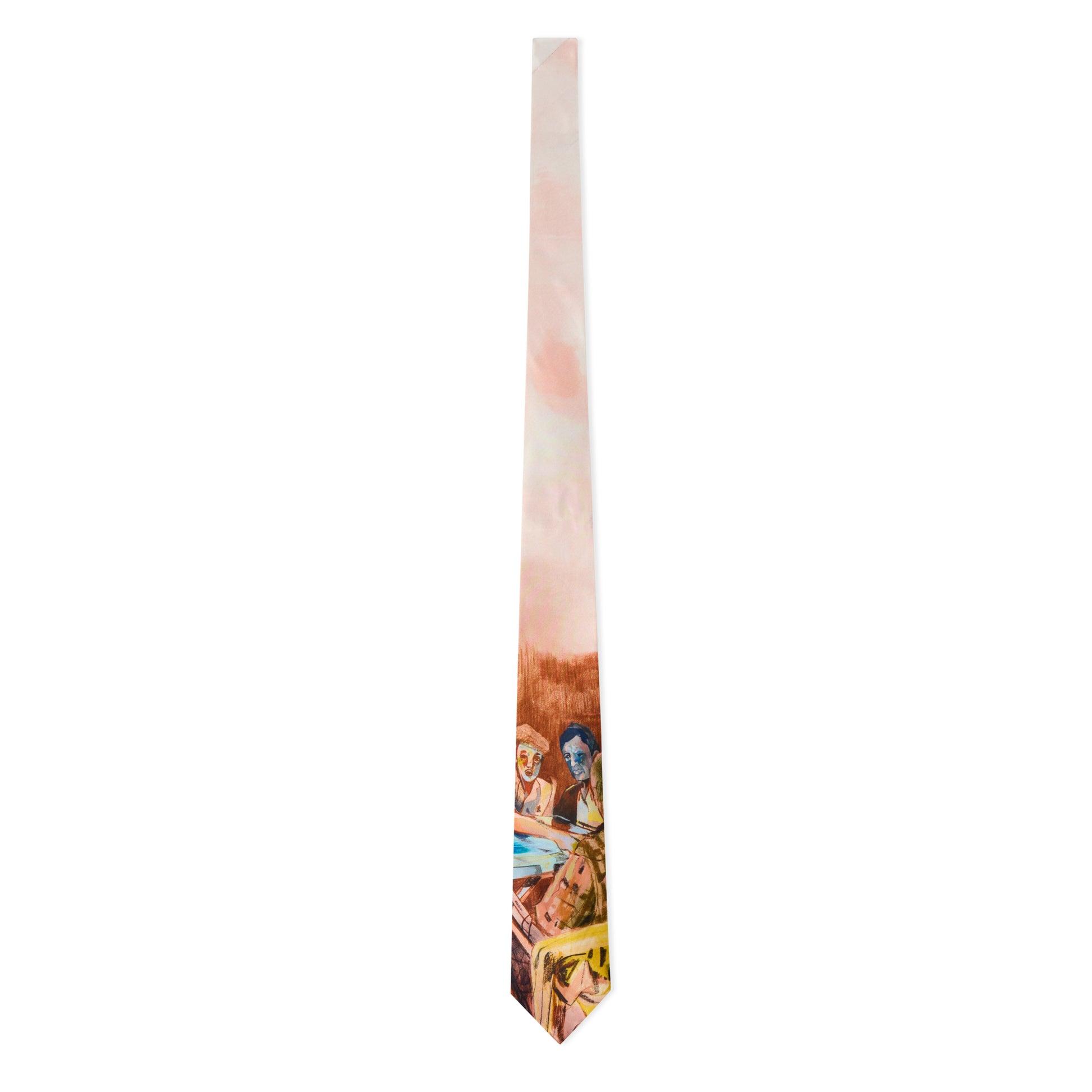 Dominos Painting Silk Tie [Multi] by KIDSUPER STUDIOS