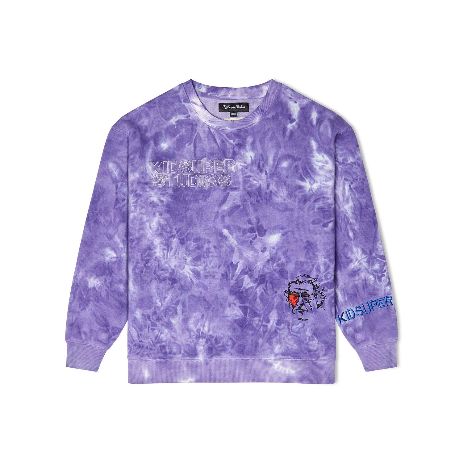 Dyed Super Crewneck [Purple] by KIDSUPER STUDIOS