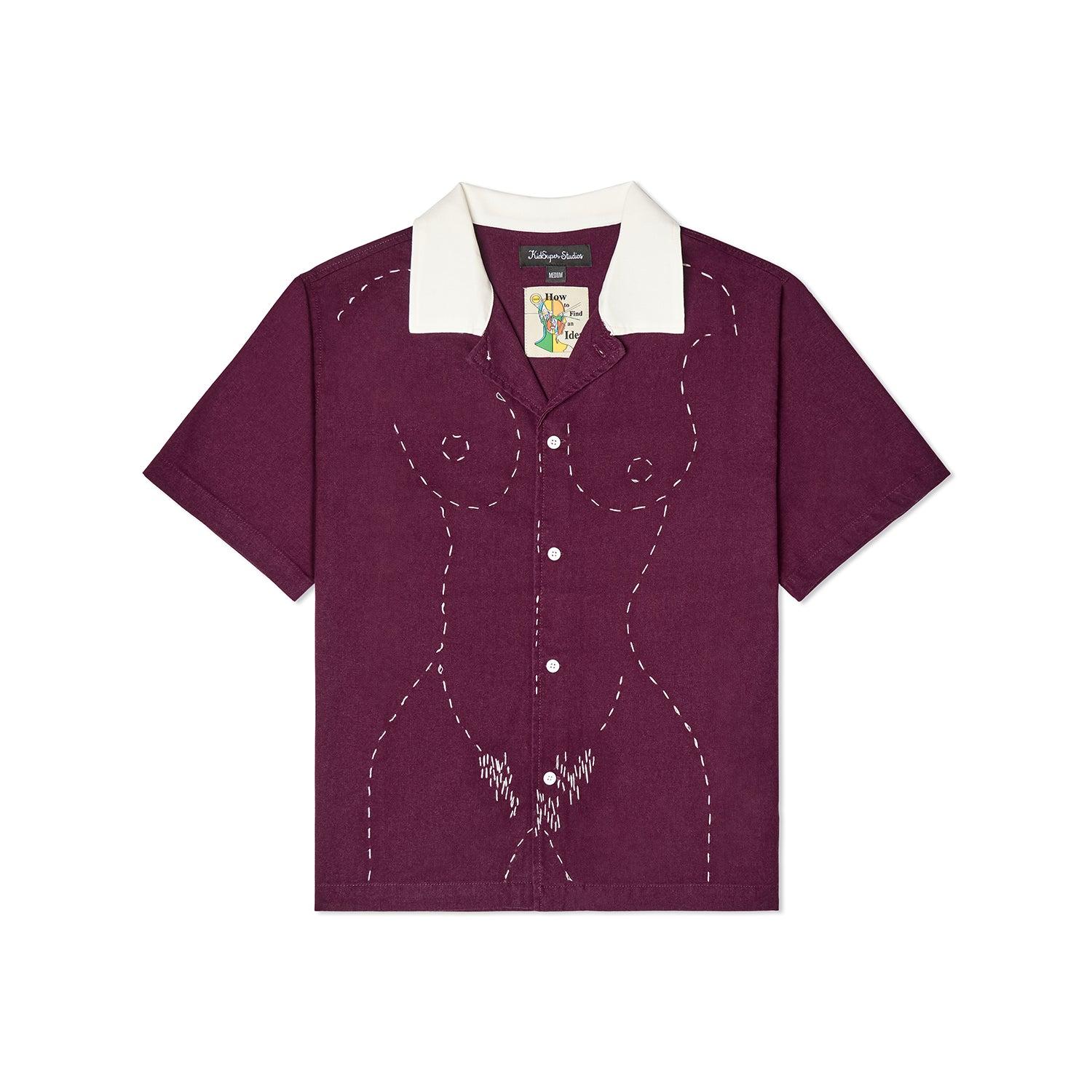 Embroidered Figure Shirt [Wine] by KIDSUPER STUDIOS