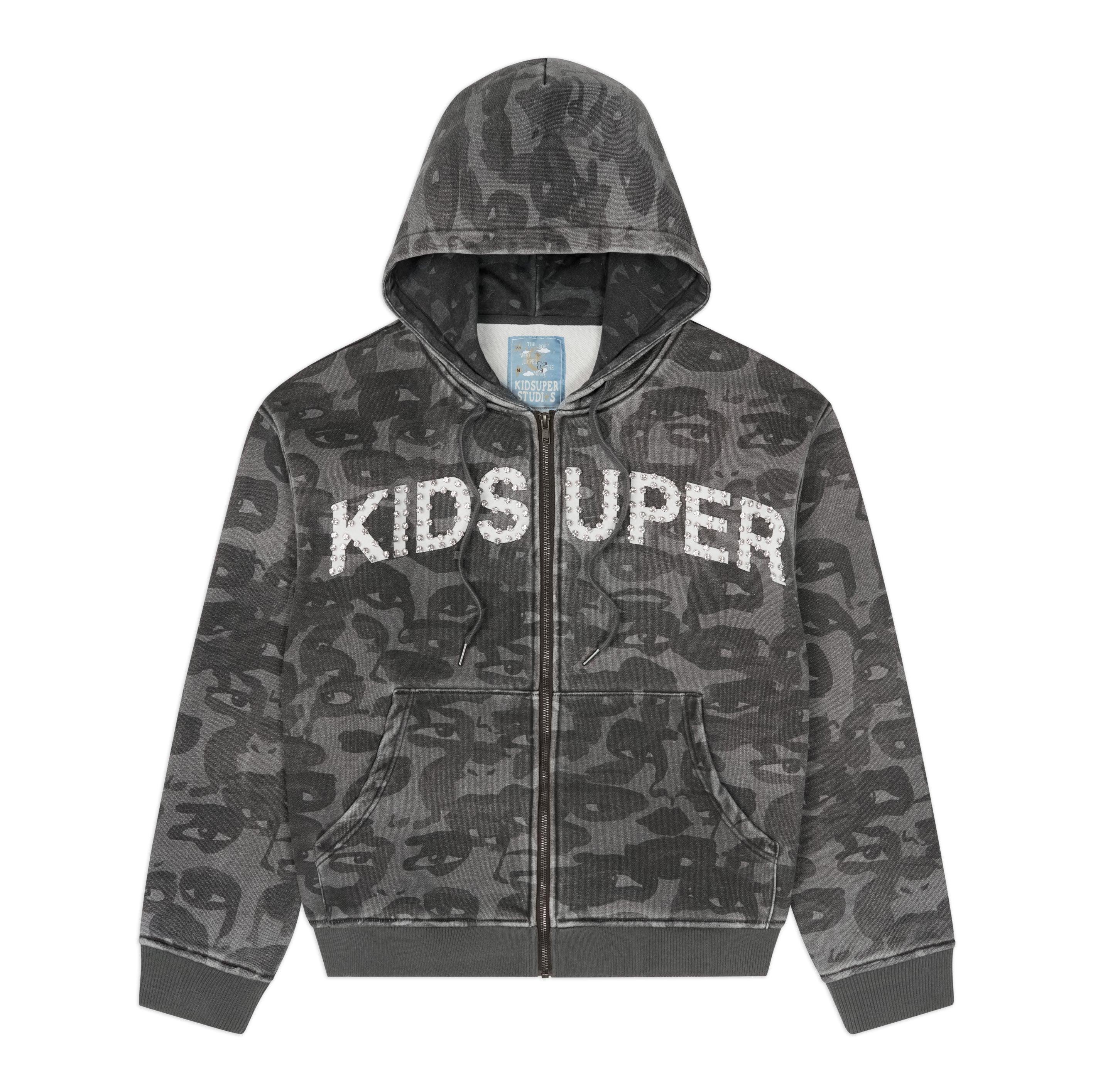 Face Camo Hoodie [Black] by KIDSUPER STUDIOS