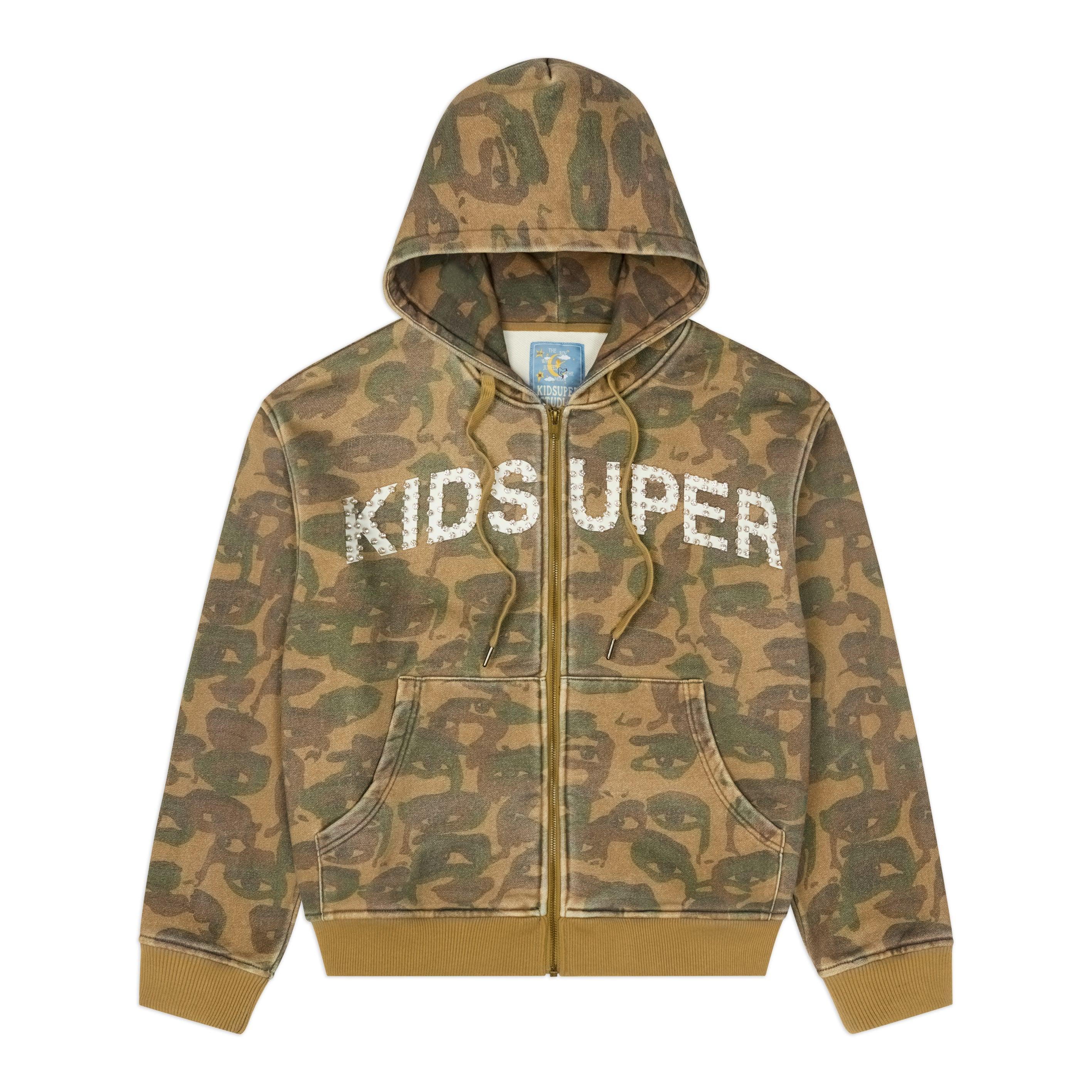 Face Camo Hoodie [Dark Green] by KIDSUPER STUDIOS