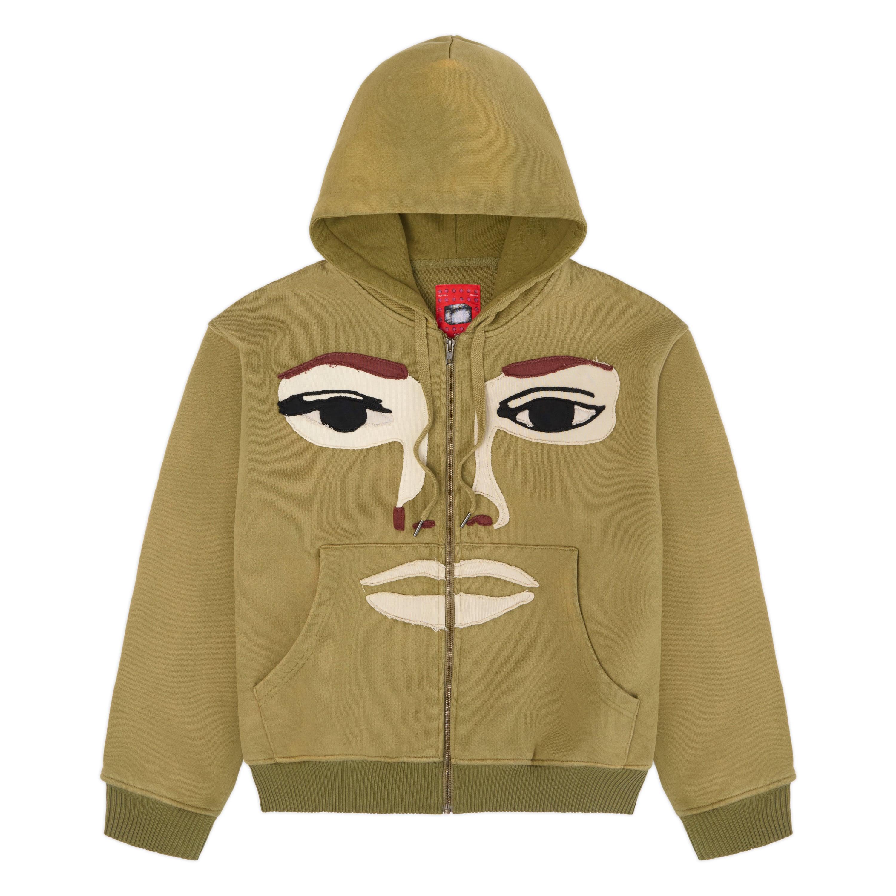 Face Hoodie [Forest Green] by KIDSUPER STUDIOS