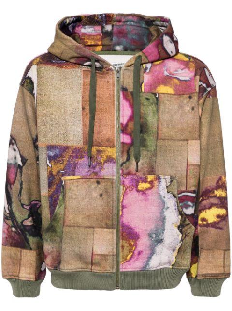 Faces Collage hoodied jacket by KIDSUPER STUDIOS
