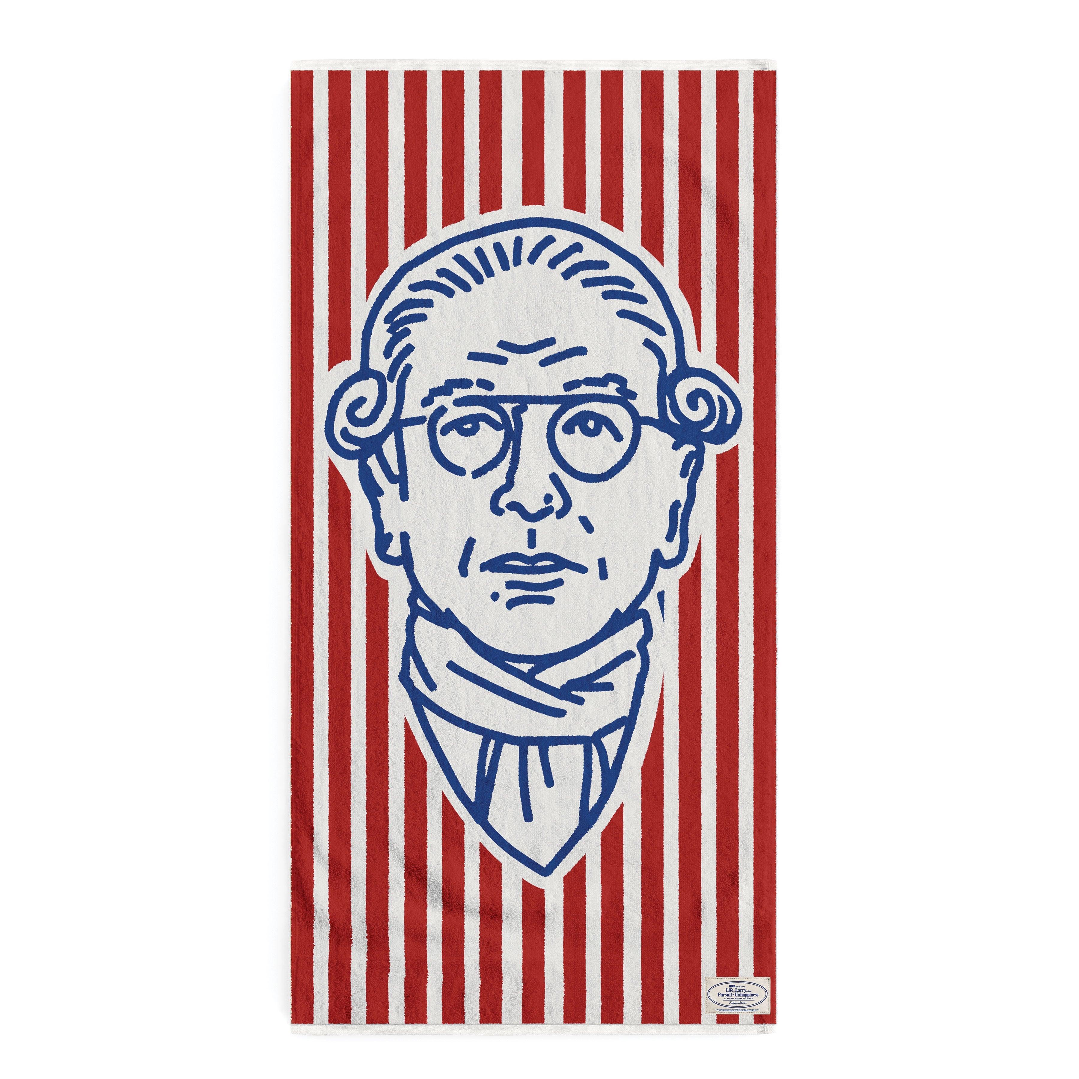 HBOⓇ Original’s LIFE, LARRY & THE PURSUIT OF UNHAPPINESS x KIDSUPER BEACH TOWEL by KIDSUPER STUDIOS