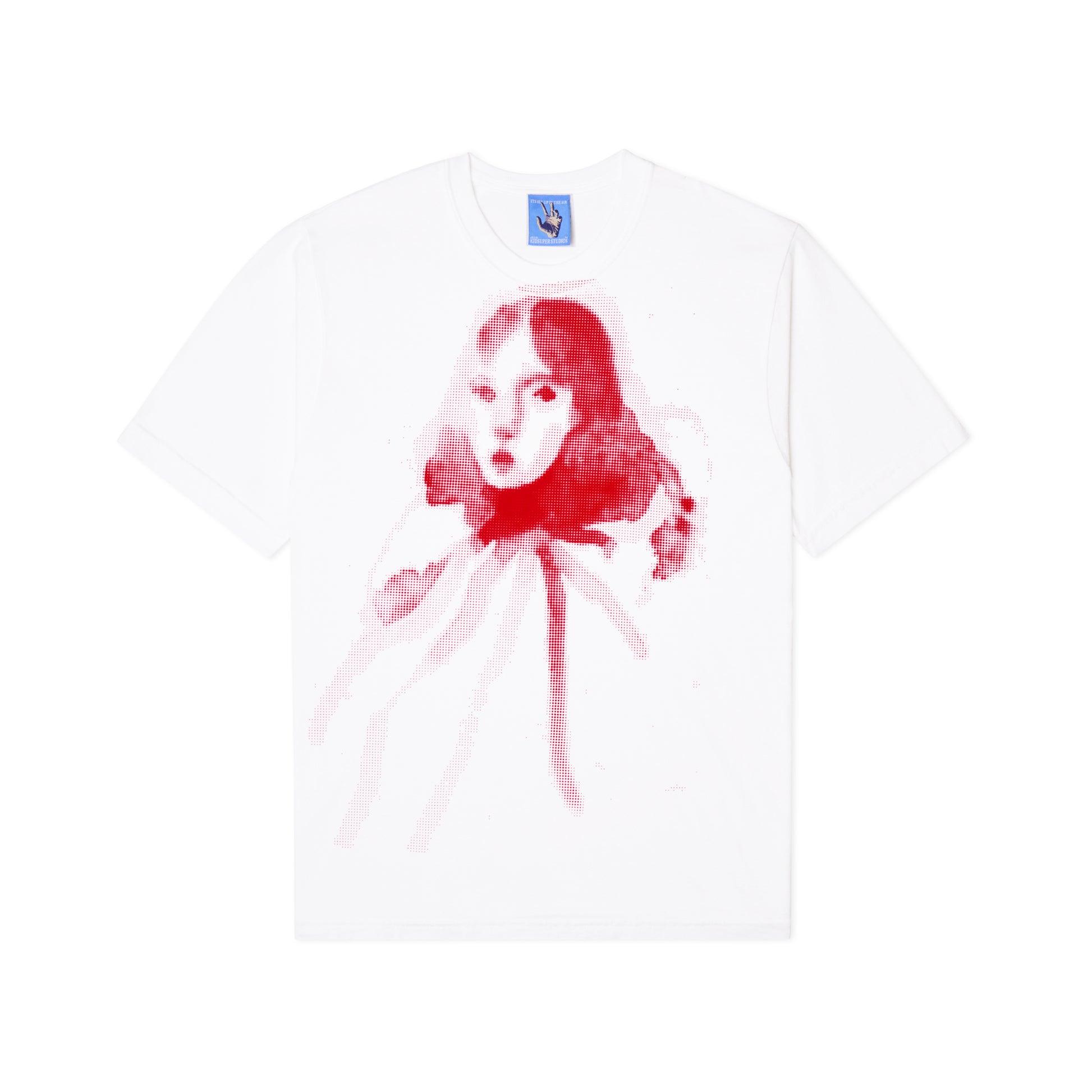 Halftone Girl face tee [White] by KIDSUPER STUDIOS