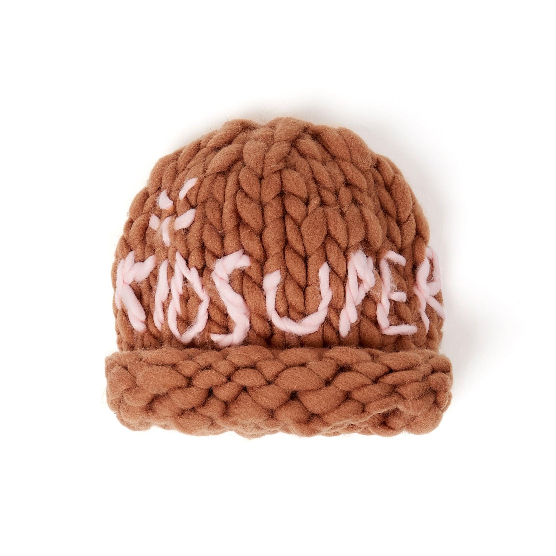 Hand Knit Chunky Knit Beanie [Light Brown] by KIDSUPER STUDIOS
