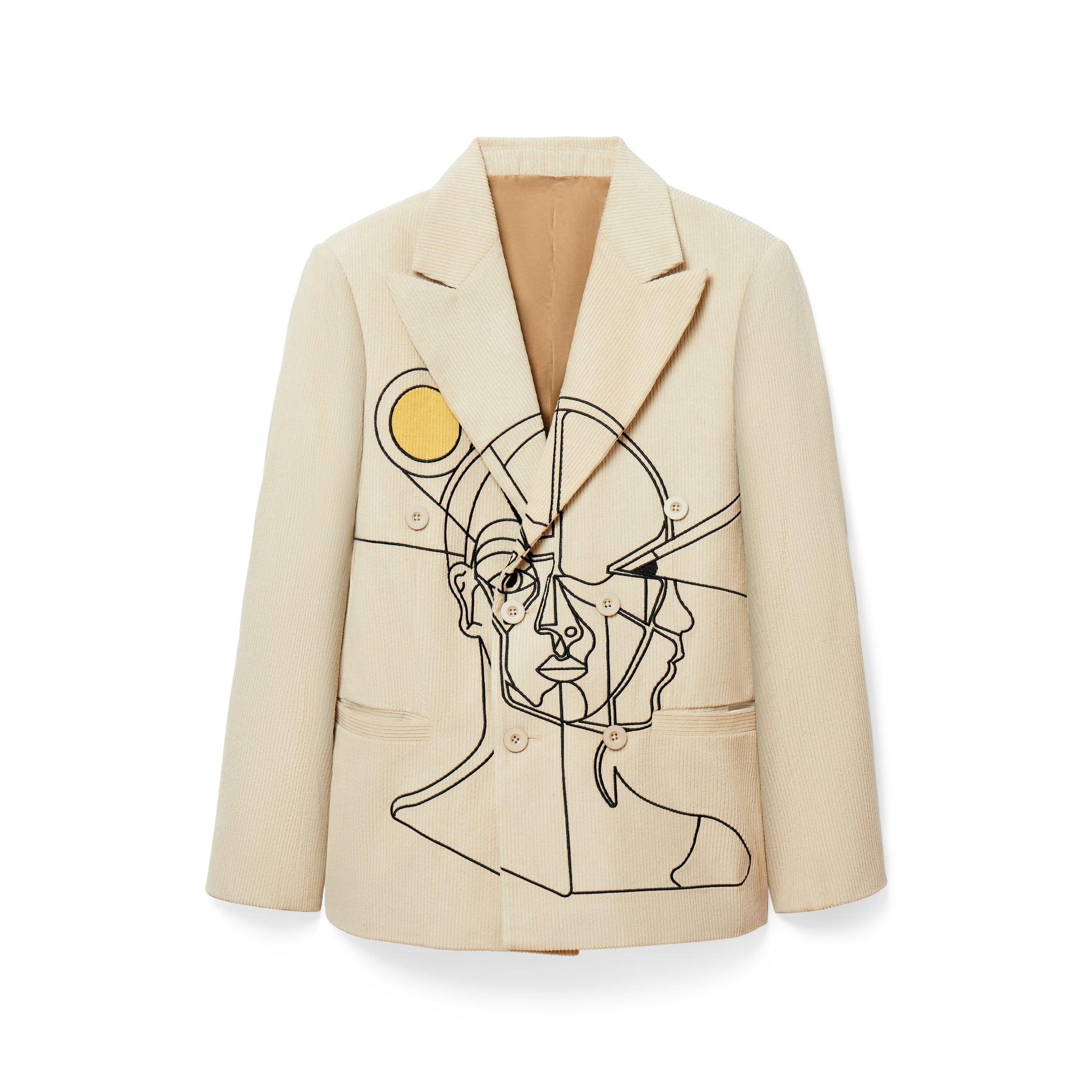 How to Find an Idea Poster Suit Top [Beige] by KIDSUPER STUDIOS