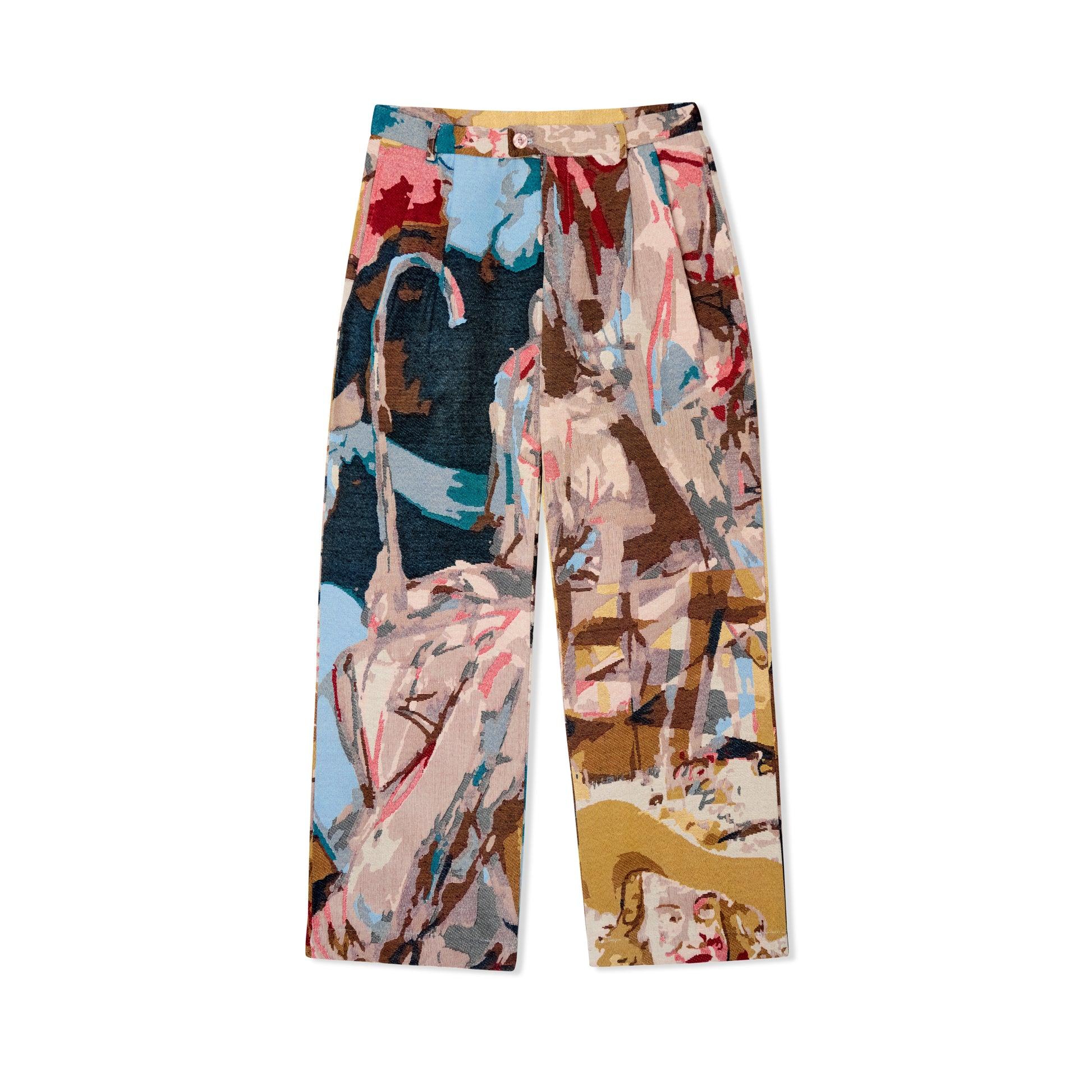 Jacquard Paintings Double Pleated Trouser [Multi] by KIDSUPER STUDIOS