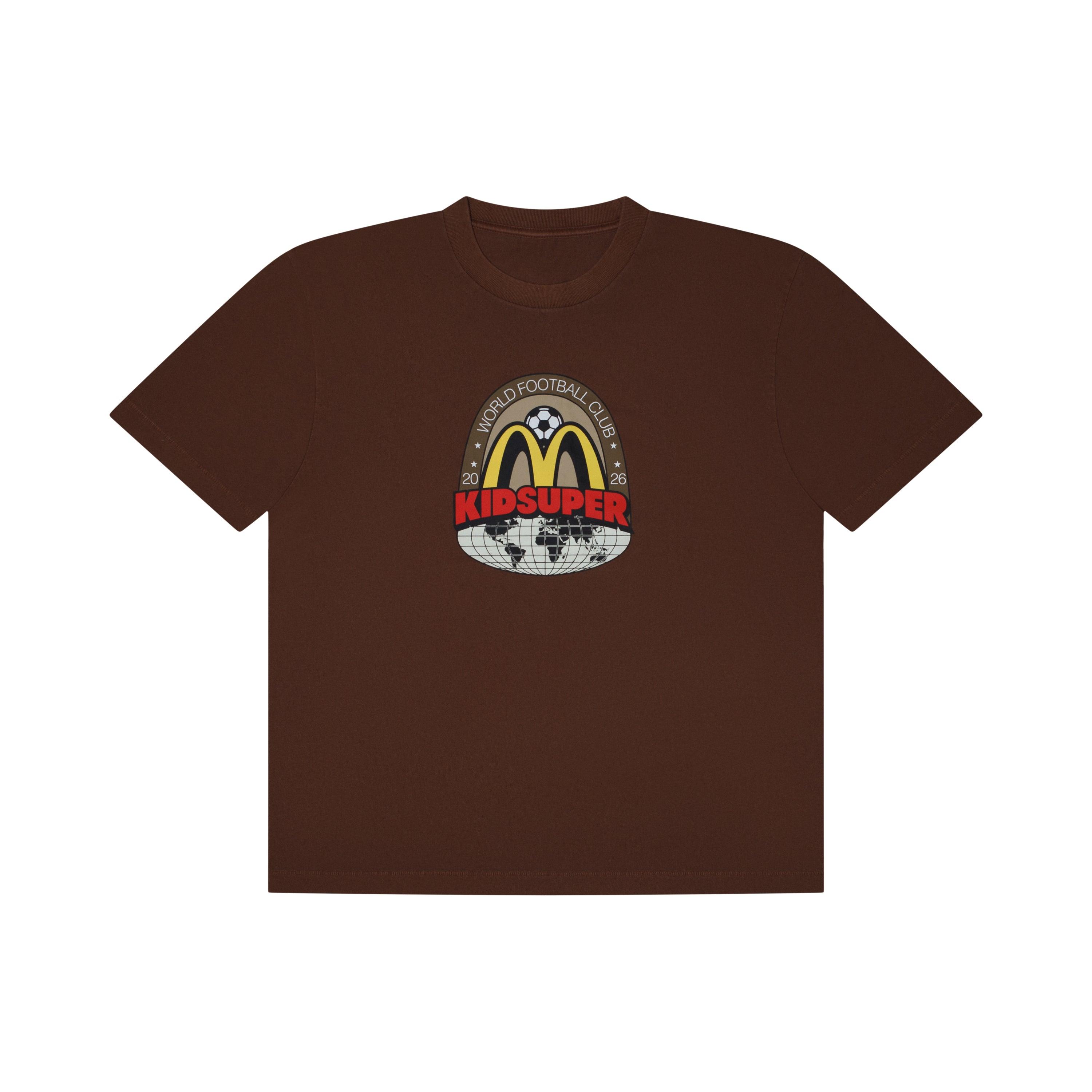 KidSuper X McDonald's World football Club Tee [Brown] by KIDSUPER STUDIOS