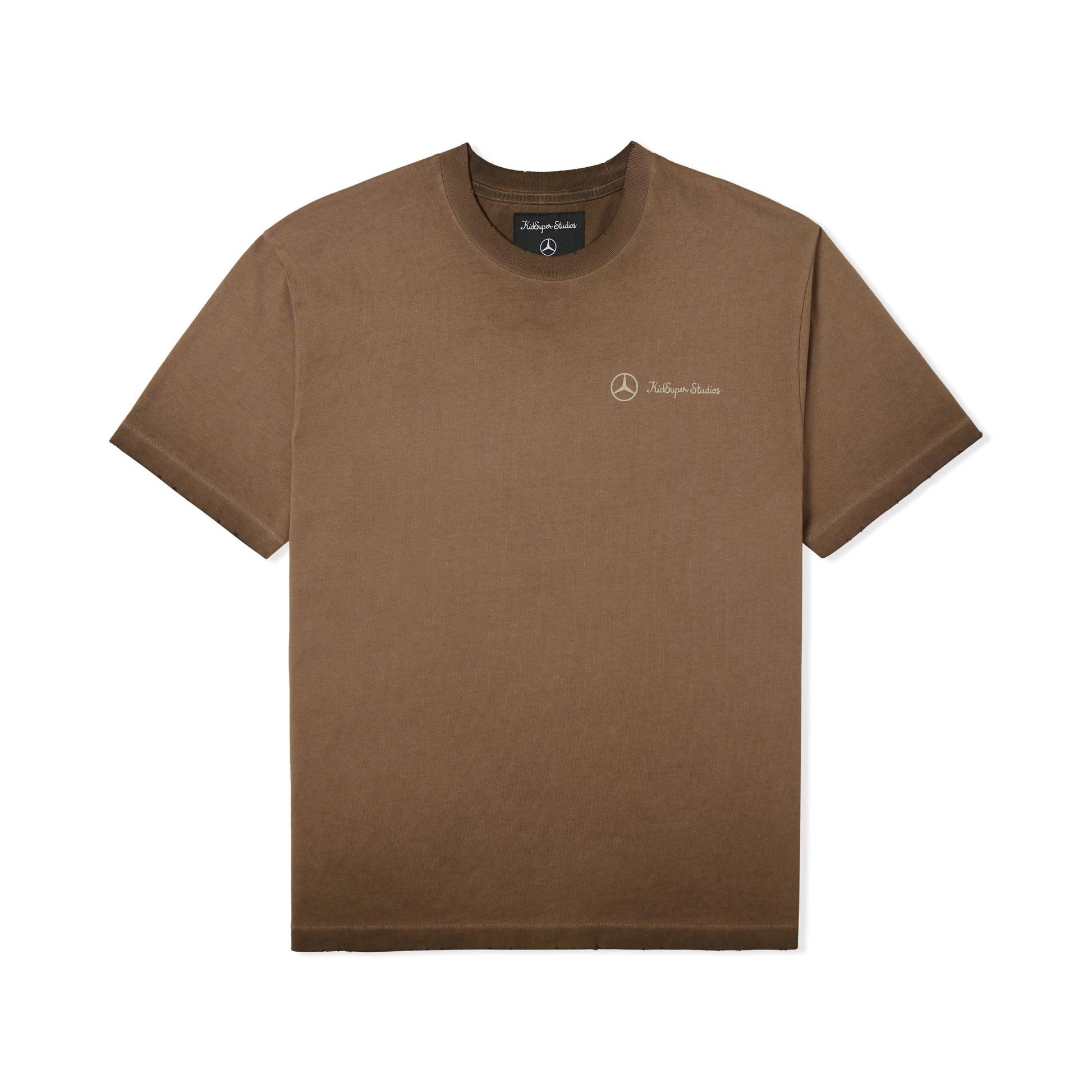 KidSuper X Mercedes-Benz Washed Tee [Washed Brown] by KIDSUPER STUDIOS