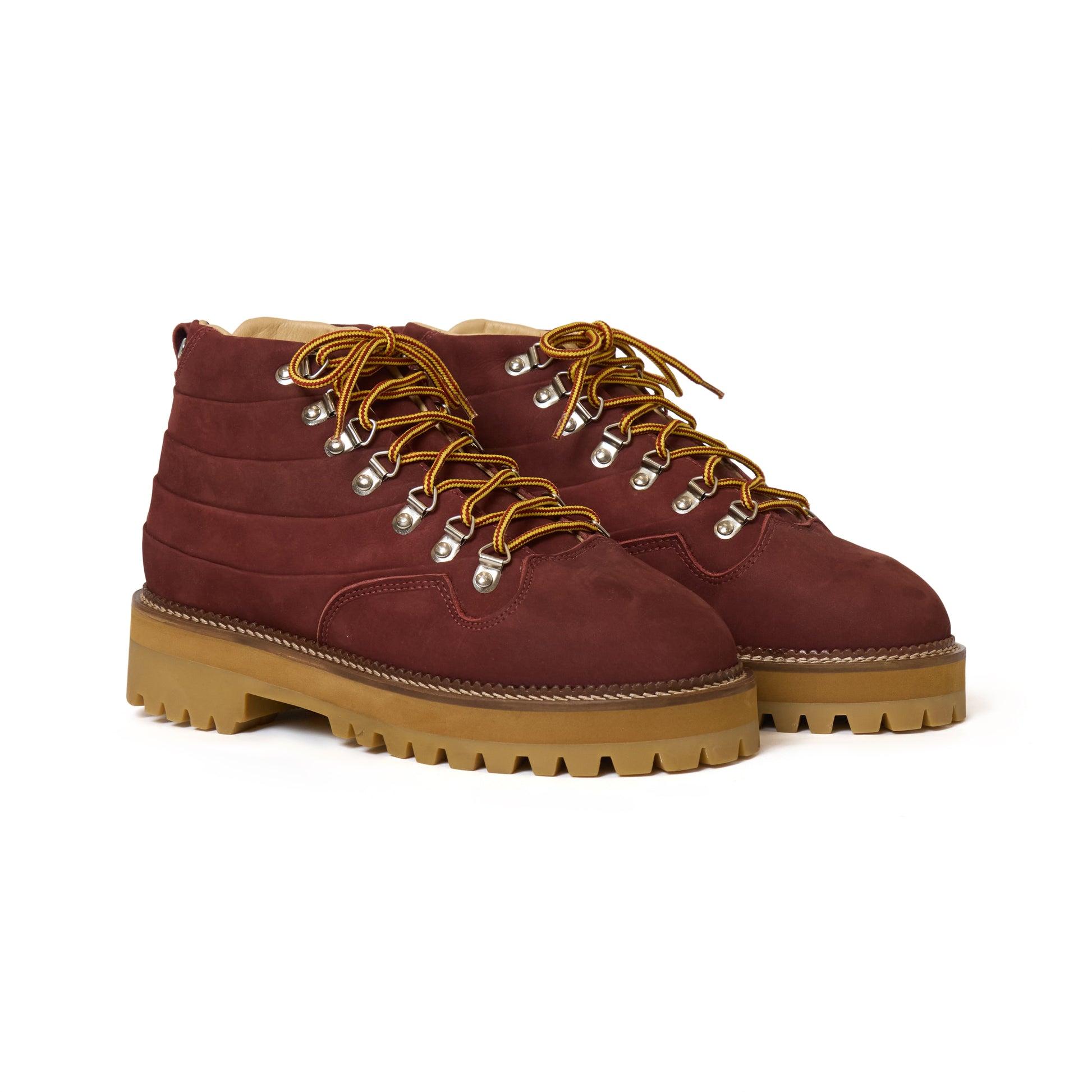 Layered Boots [Burgundy] by KIDSUPER STUDIOS