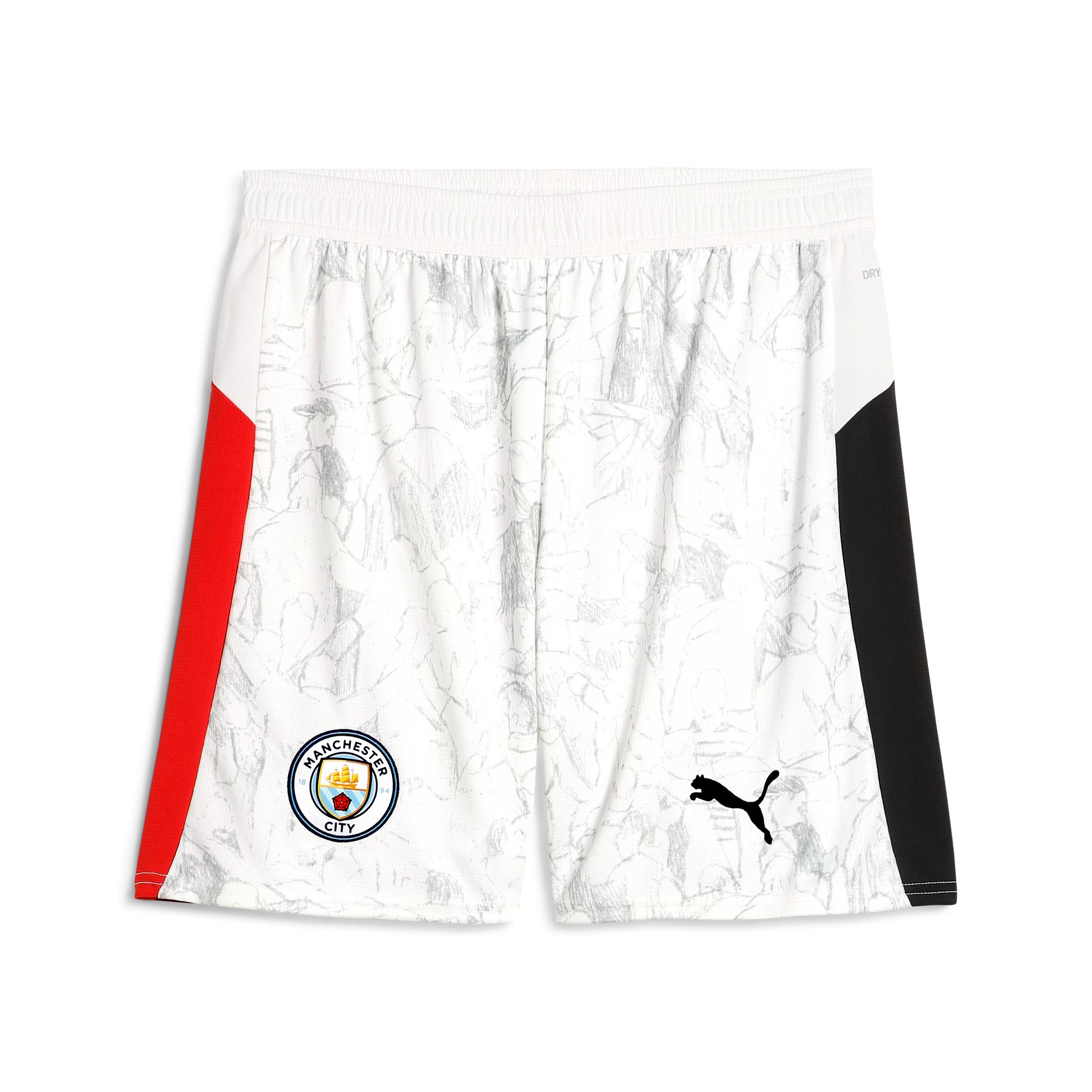Man City FC Shorts Replica [puma white/puma black] by KIDSUPER STUDIOS