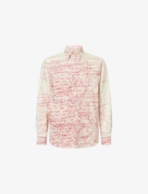 Manuscript-Embroidered Long-Sleeve Cotton-Blend Shirt by KIDSUPER STUDIOS