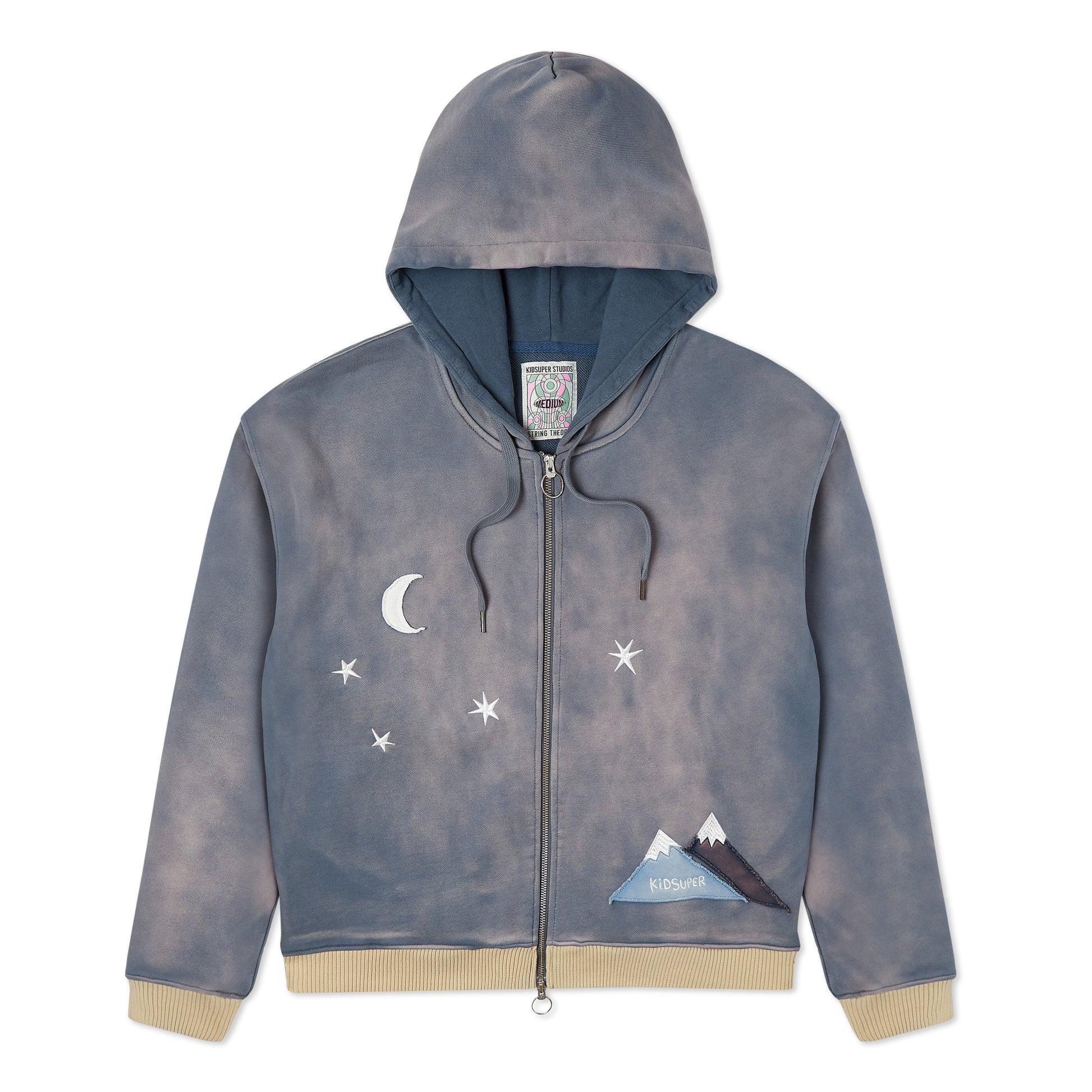 Moon Heavyweight Zip Up Hoodie [Shale] by KIDSUPER STUDIOS