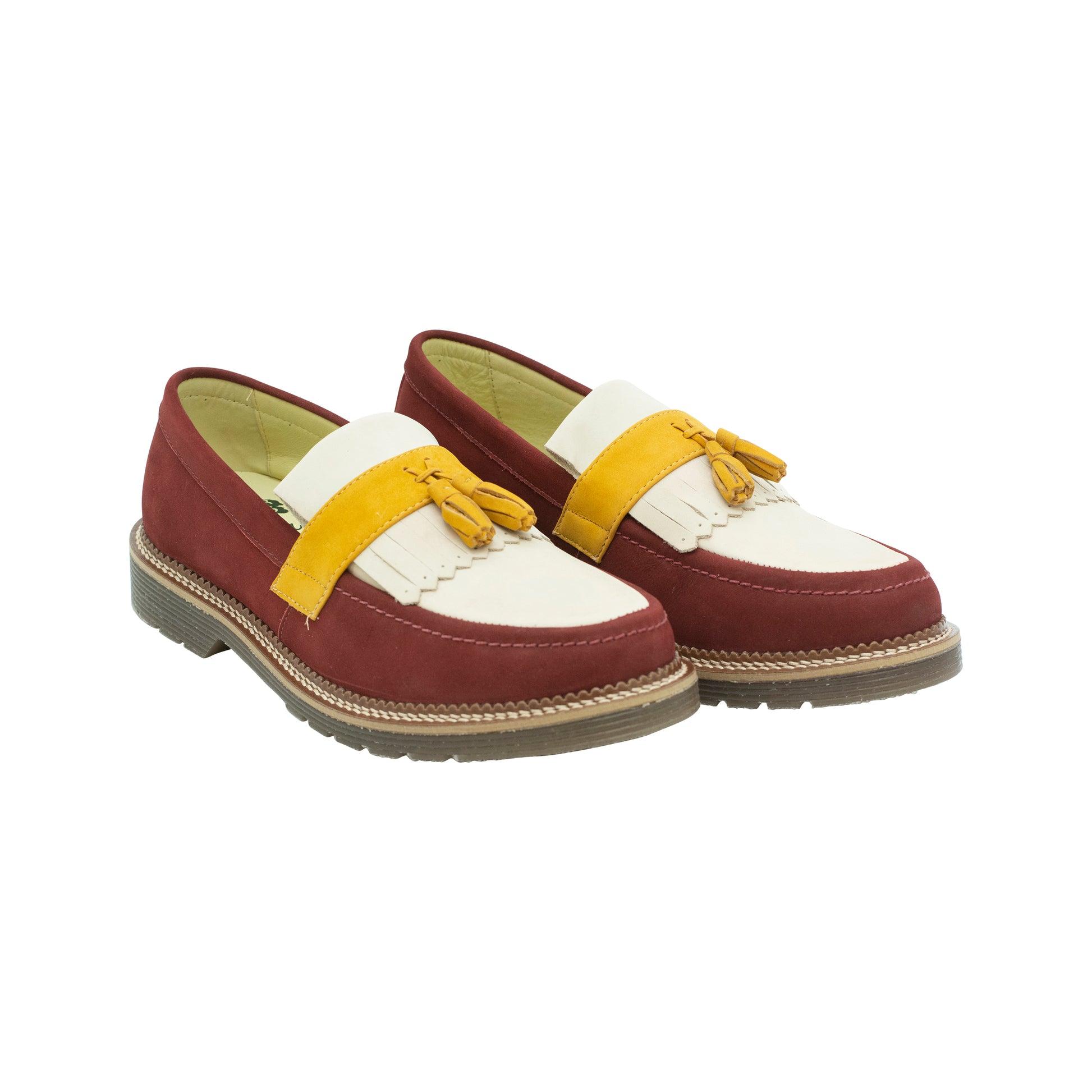Moonwalk Loafer™️ [Maroon/Yellow] by KIDSUPER STUDIOS